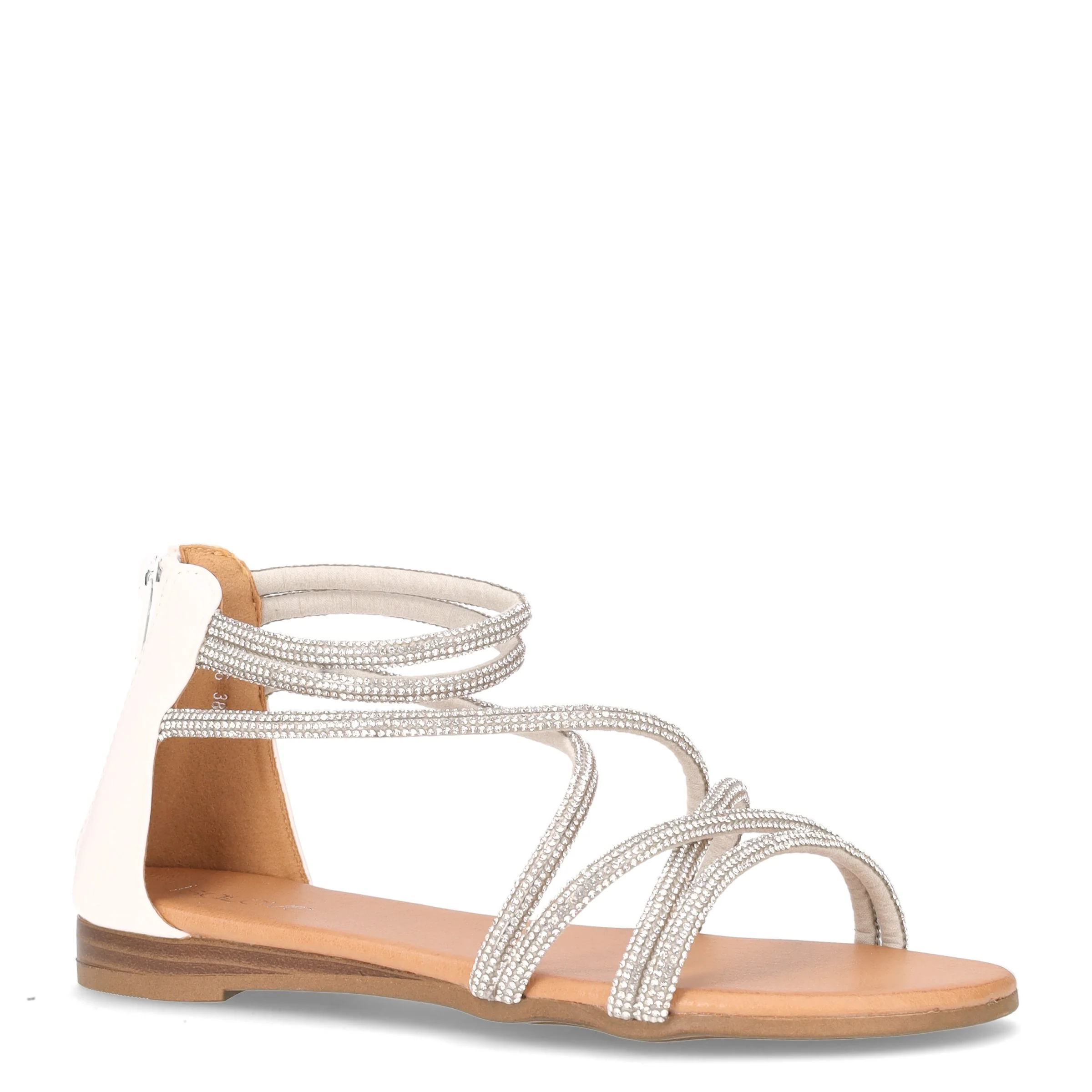 Sandalo con strass e zip white - Image 2
