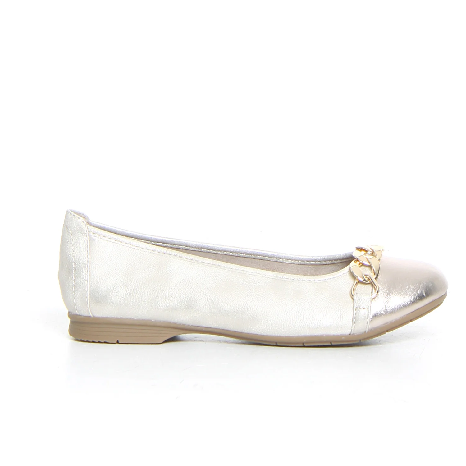 Ballerina con catena beige gold