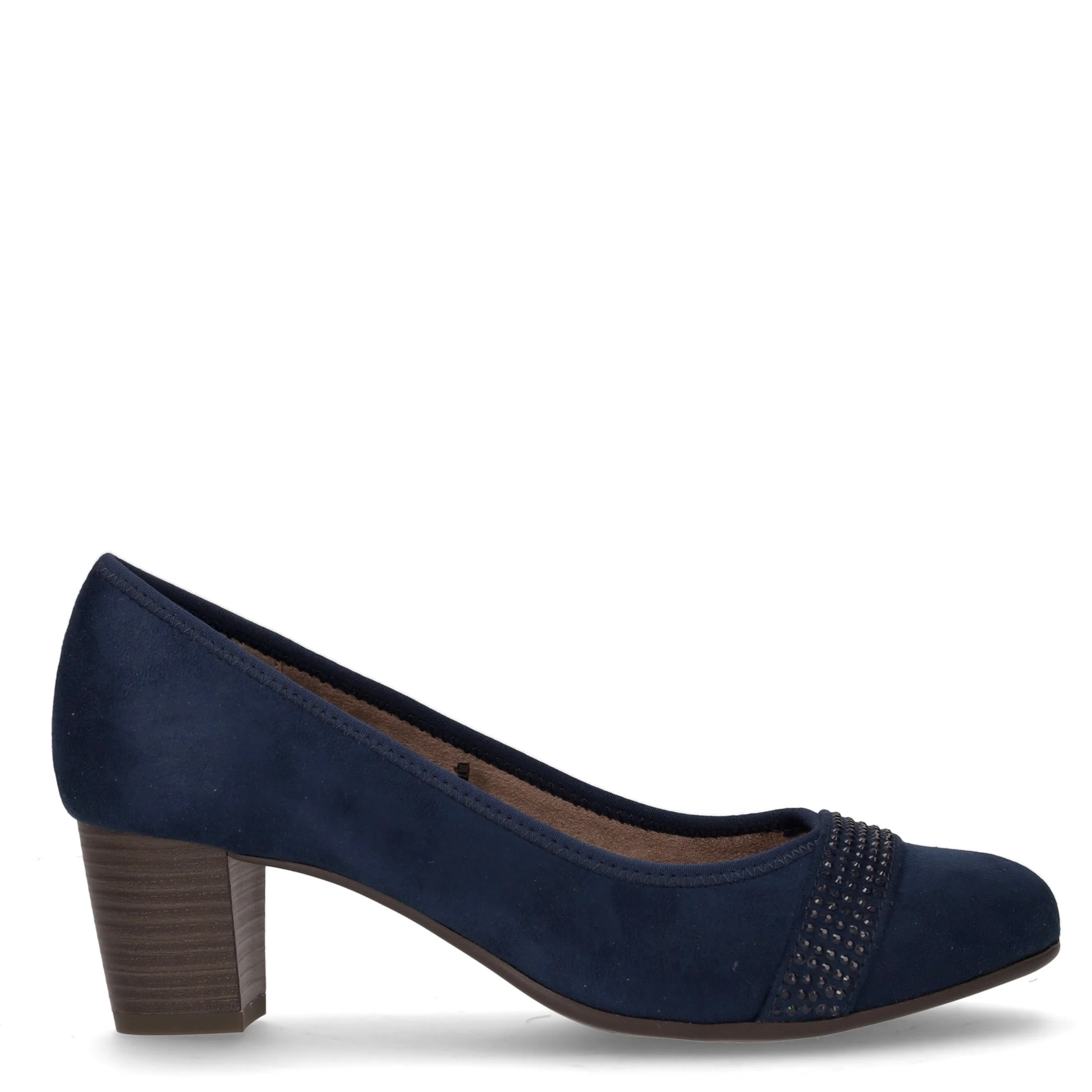 Décolleté in tessuto navy