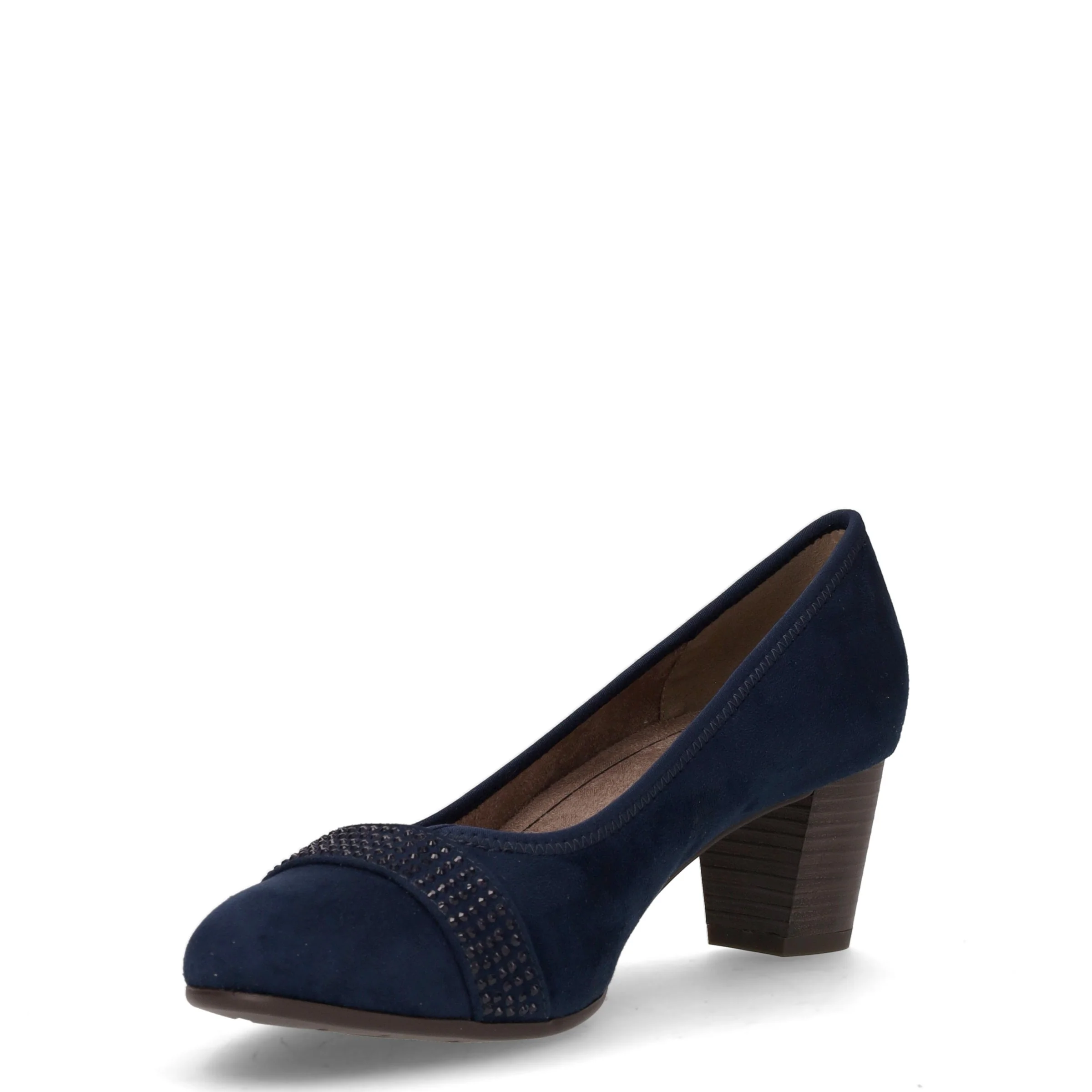 Décolleté in tessuto navy - Image 3