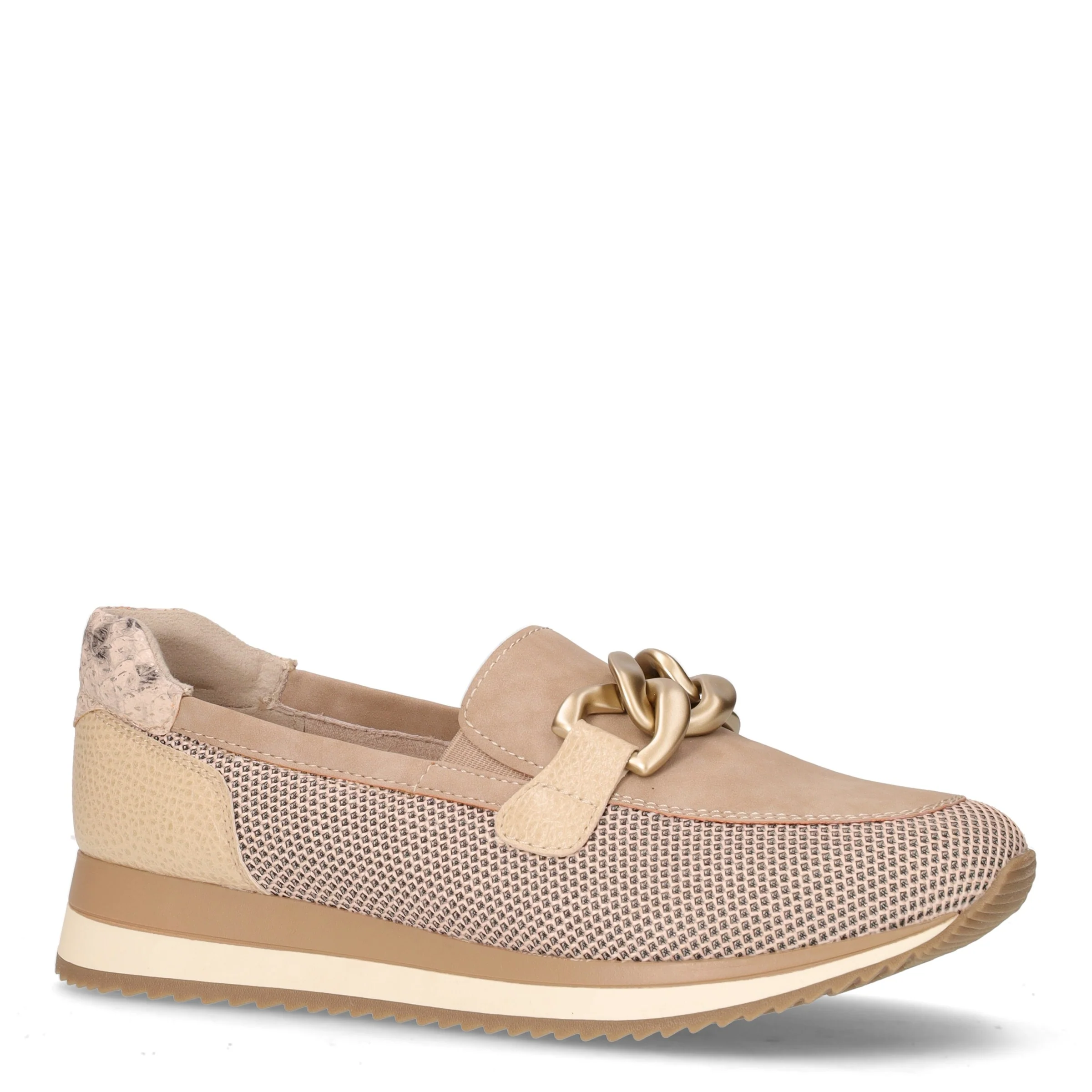 Mocassino casual in tessuto taupe - Image 2