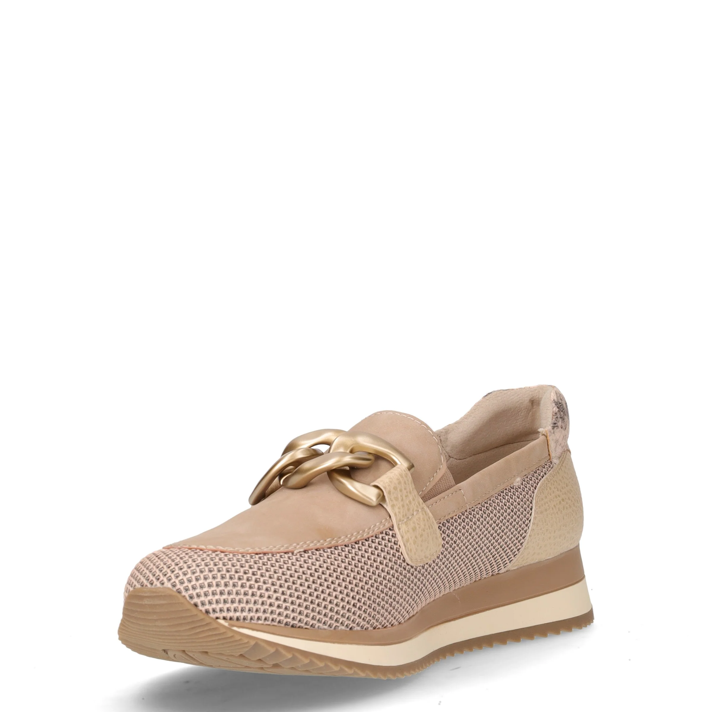 Mocassino casual in tessuto taupe - Image 3