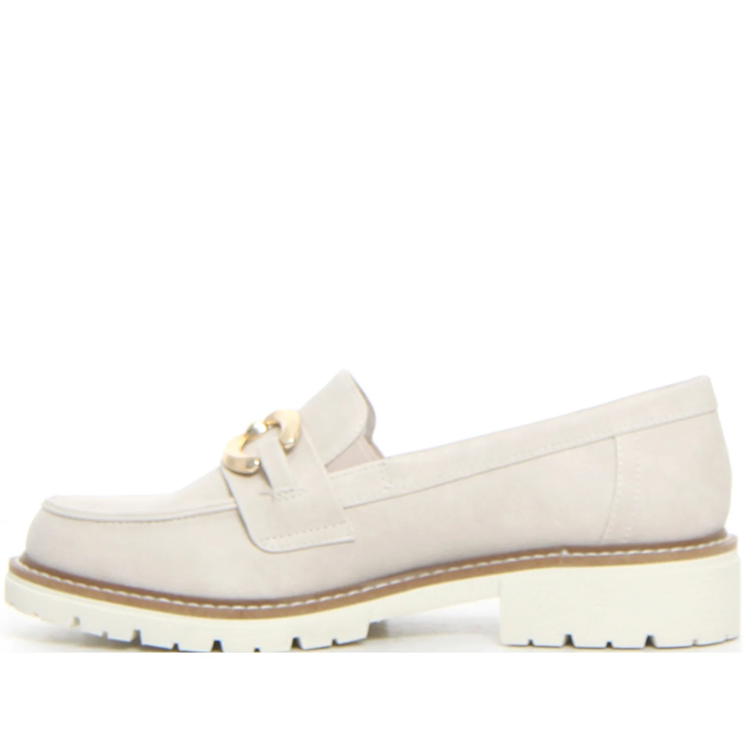 Mocassino con catena beige gold - Image 2