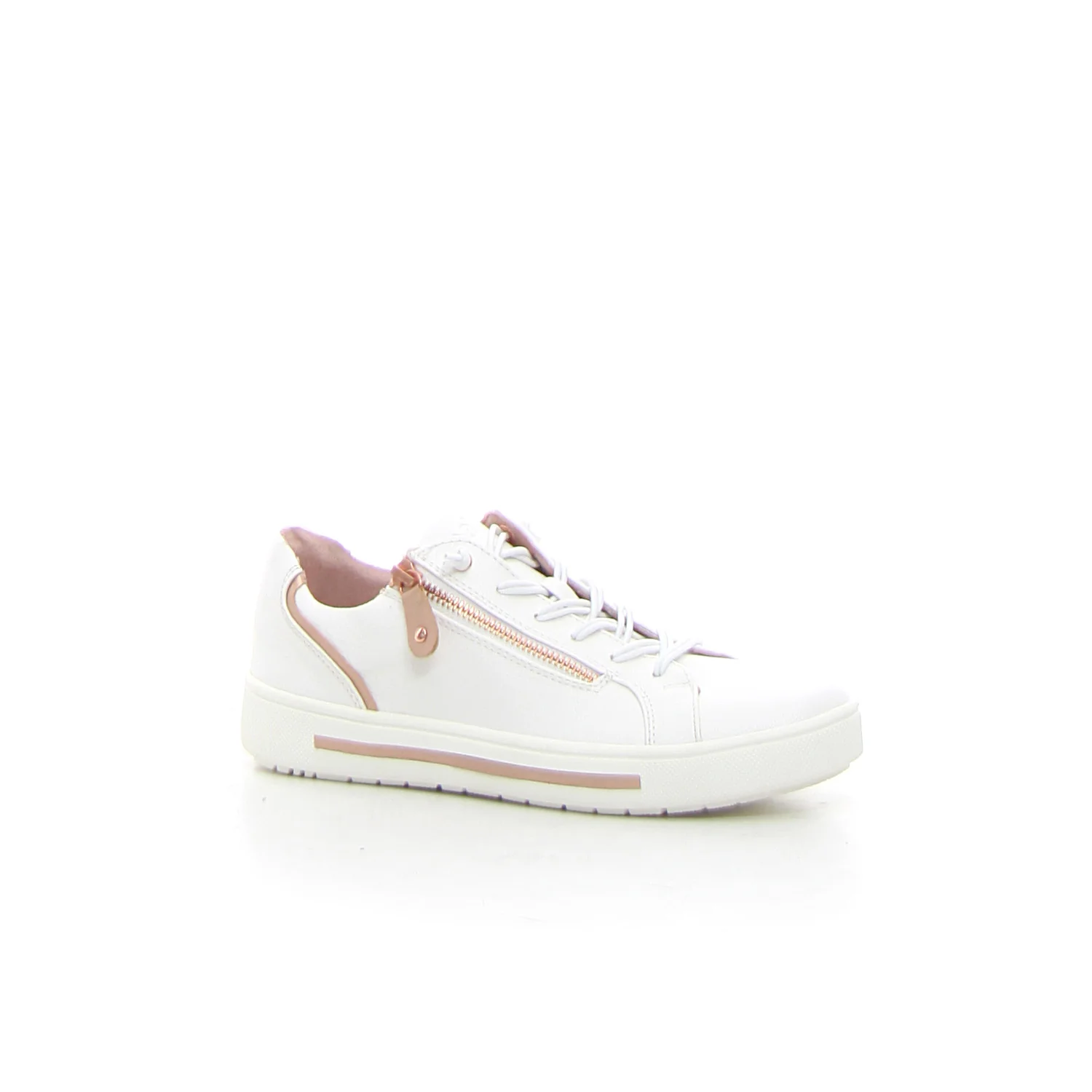 Sneaker con zip white rose gold - Image 2
