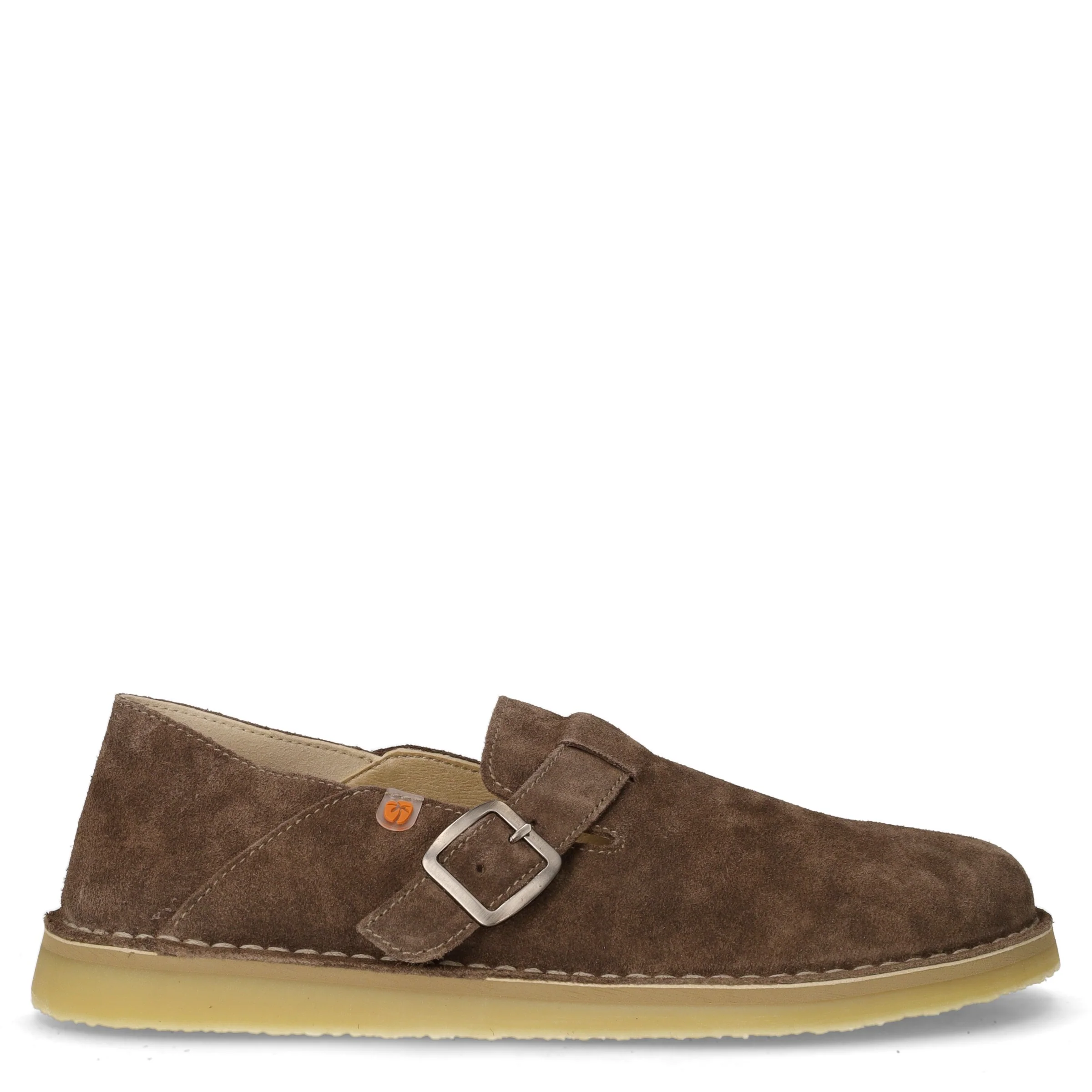 Mocassino sportivo in pelle grigio topo