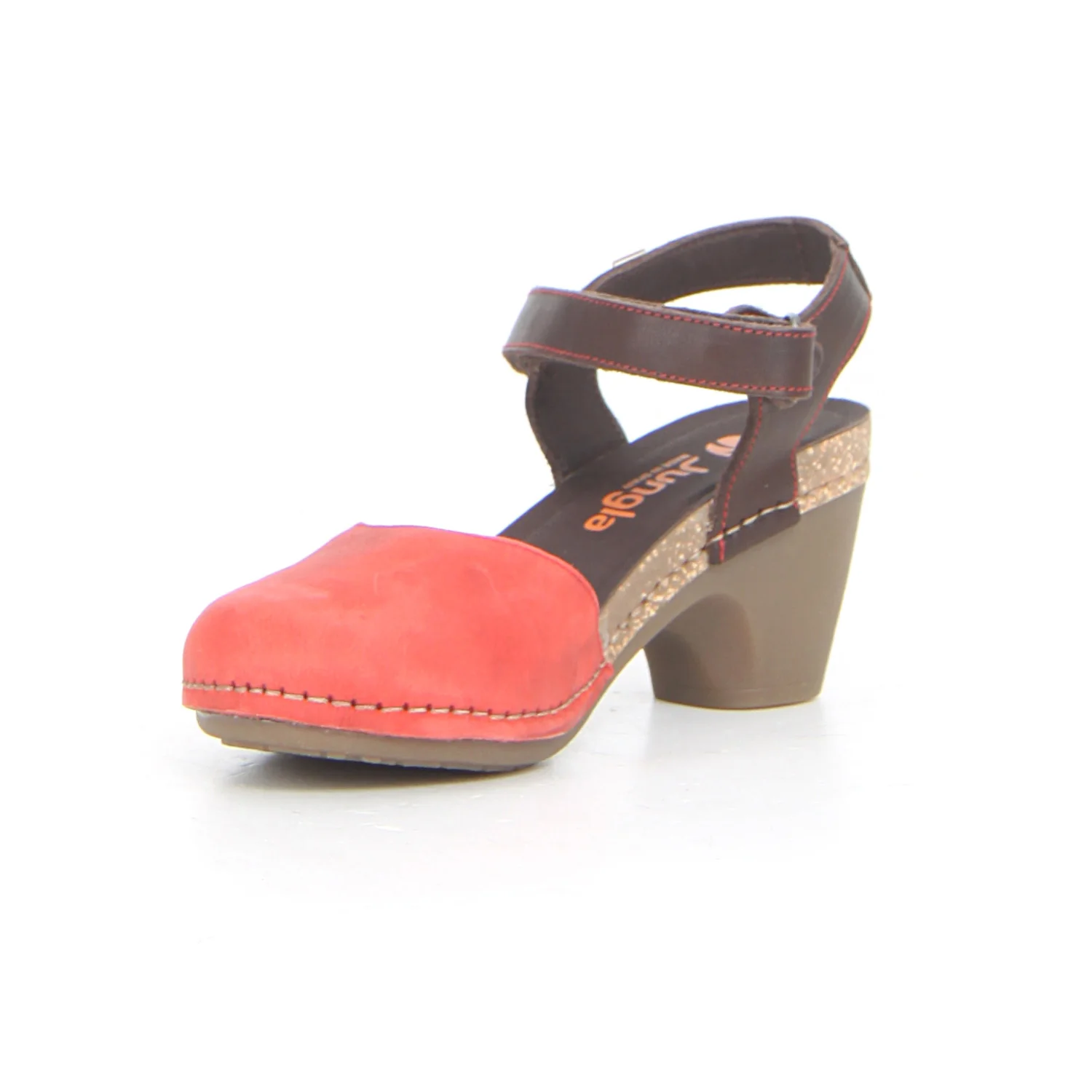 Sandalo con tacco rosso marrone - Image 3