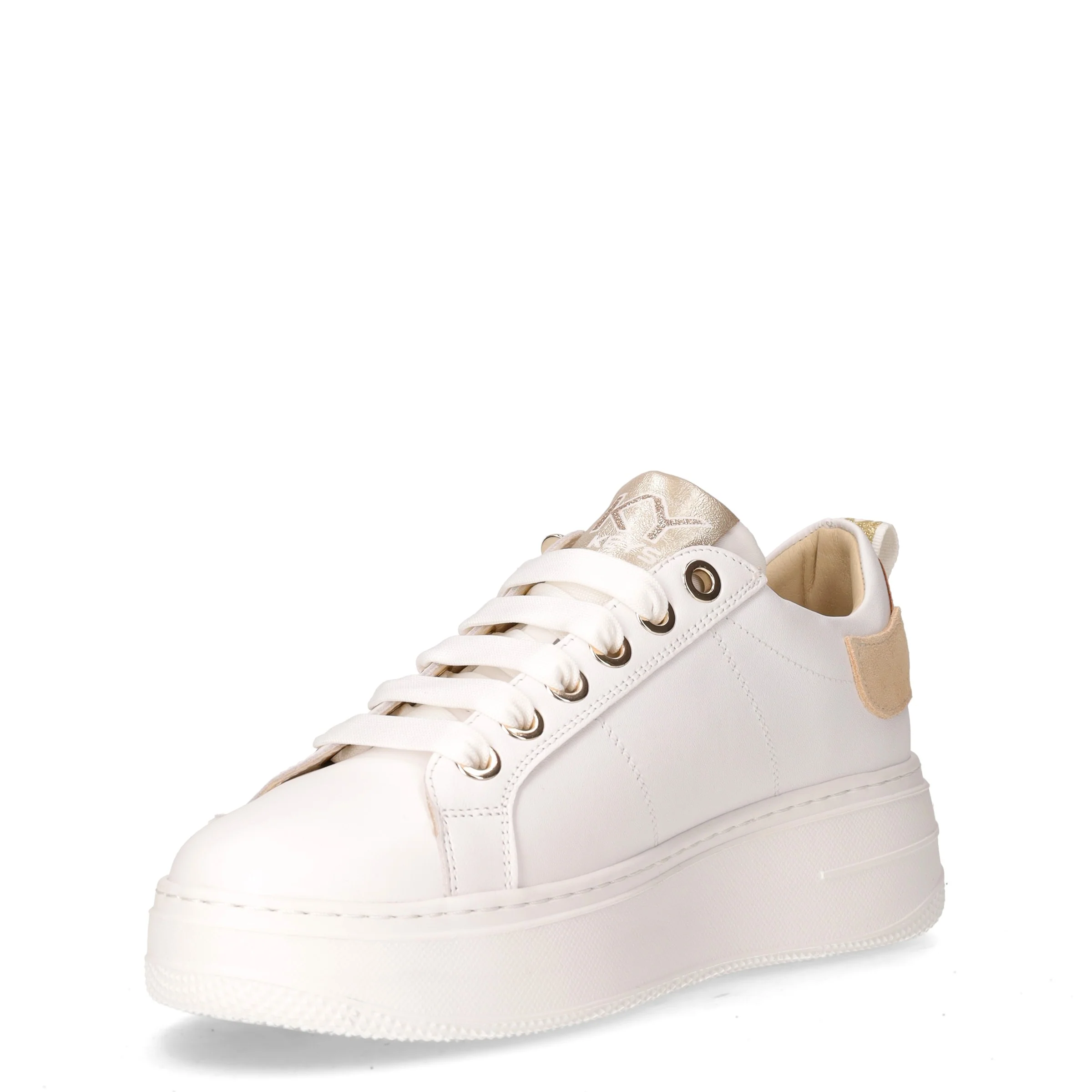 Sneaker con platform in pelle bianco - Image 3