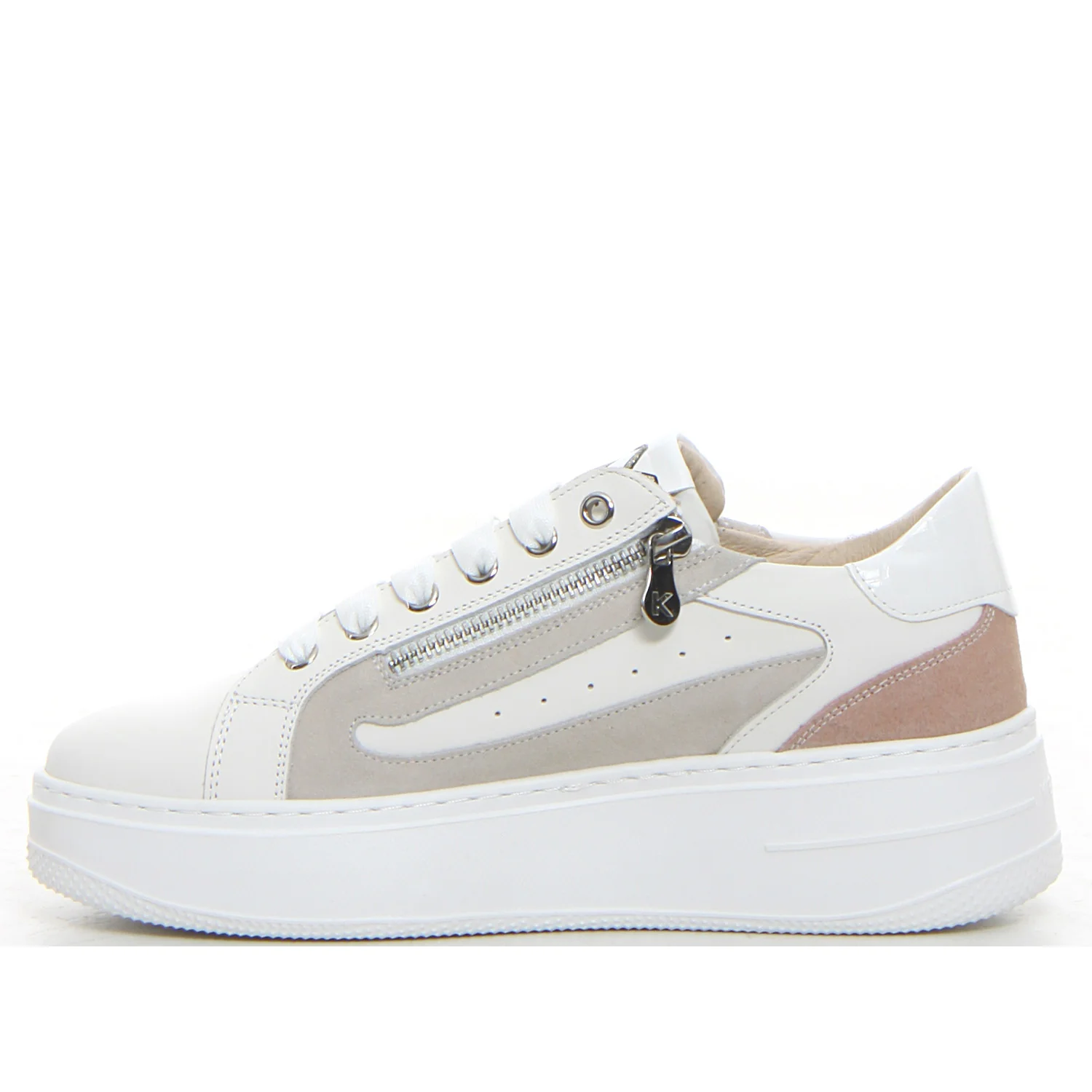 Sneaker con platform white pink - Image 2