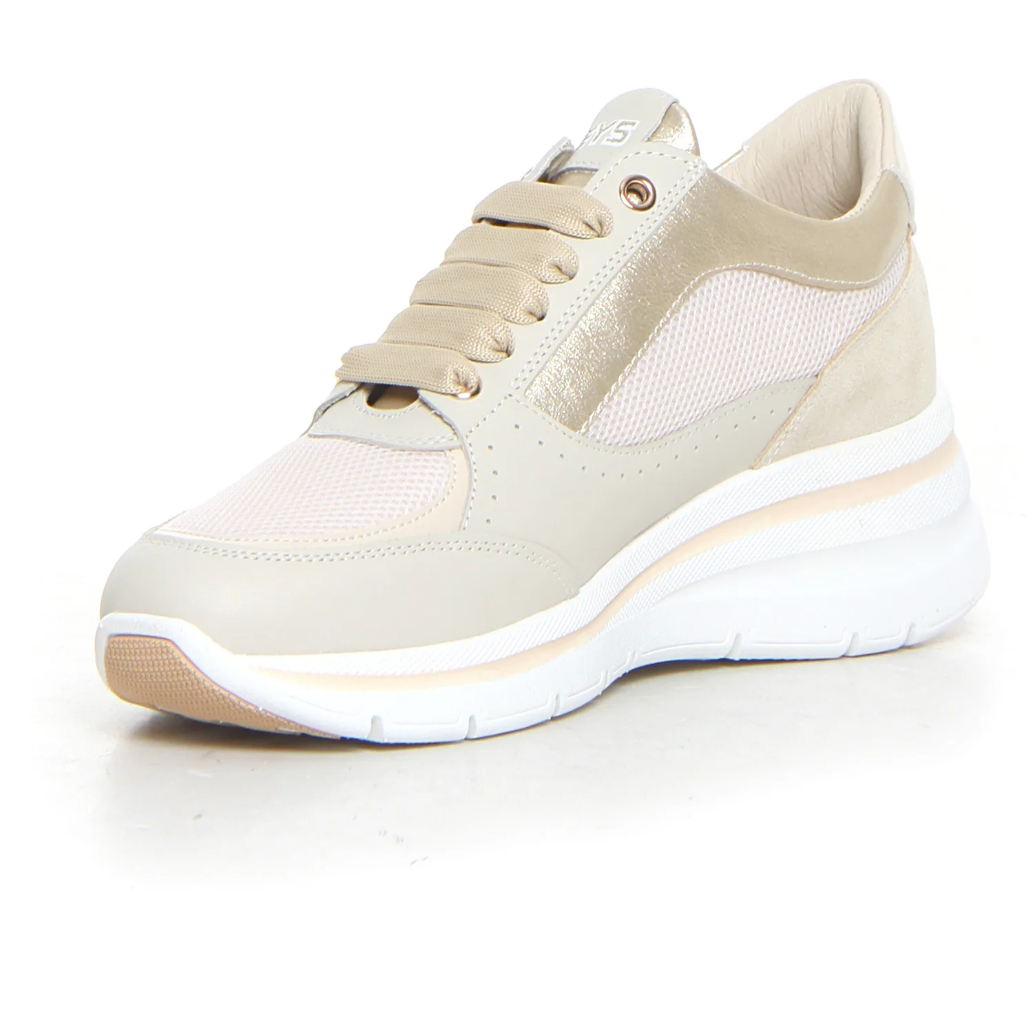 Sneaker con zeppa beige gold - Image 3