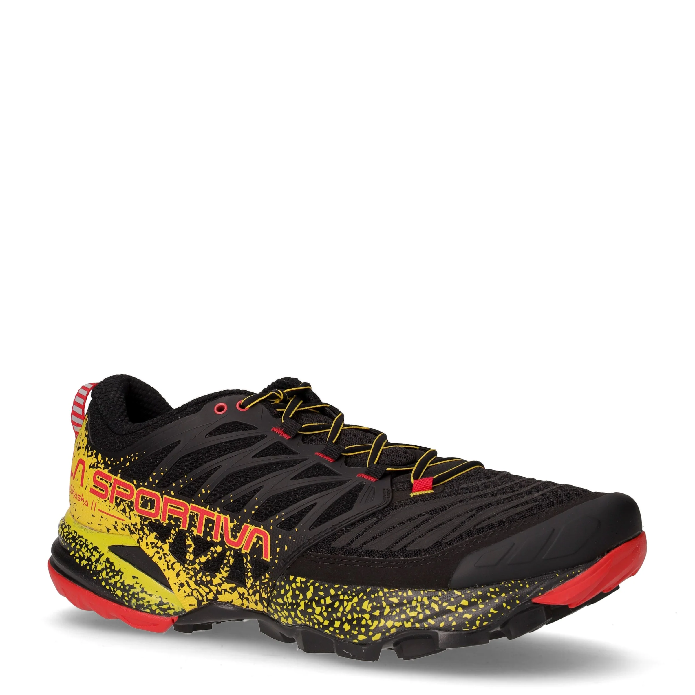 Akasha II scarpa da trail running in mesh e pu nero giallo - Image 2