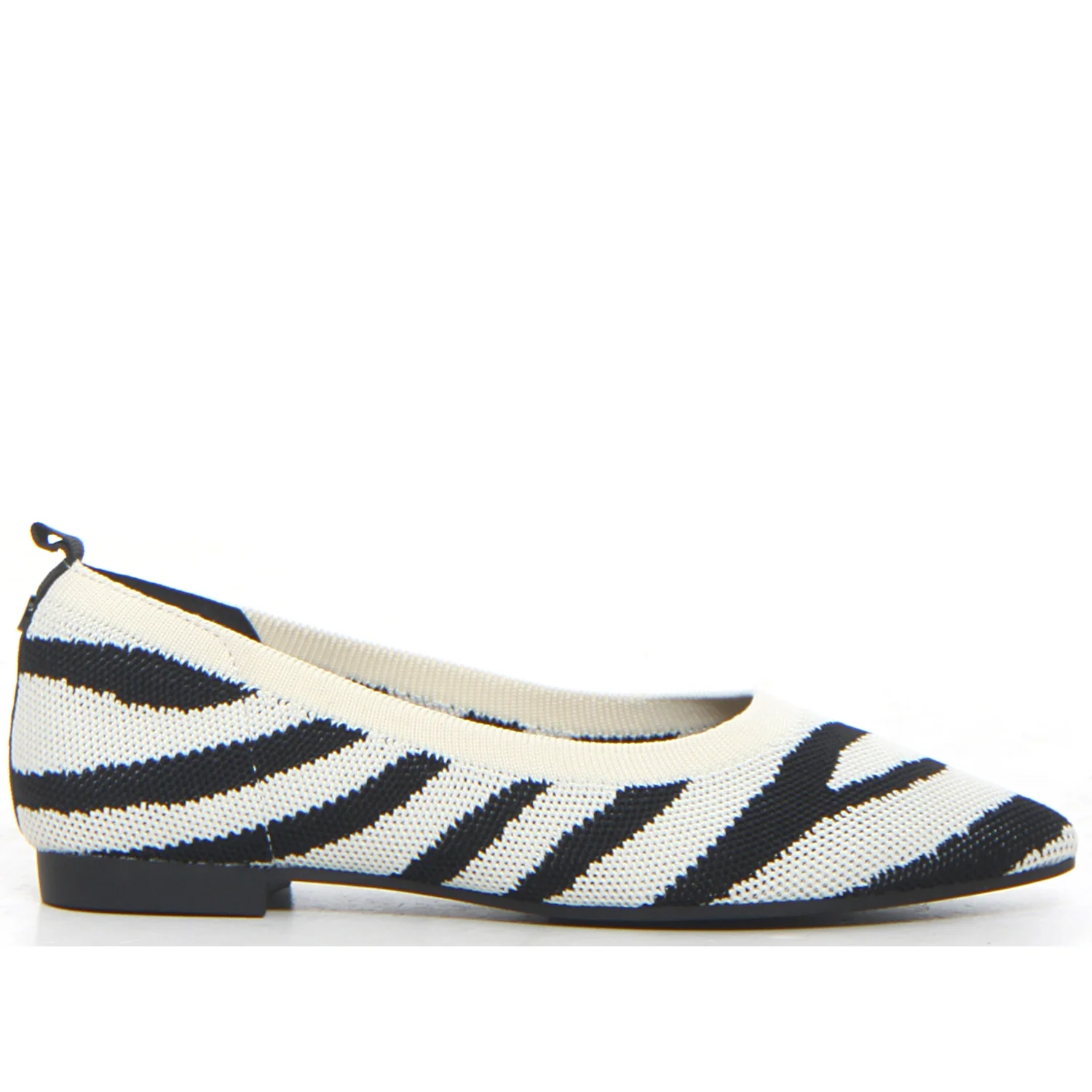 Ballerina a punta black beige