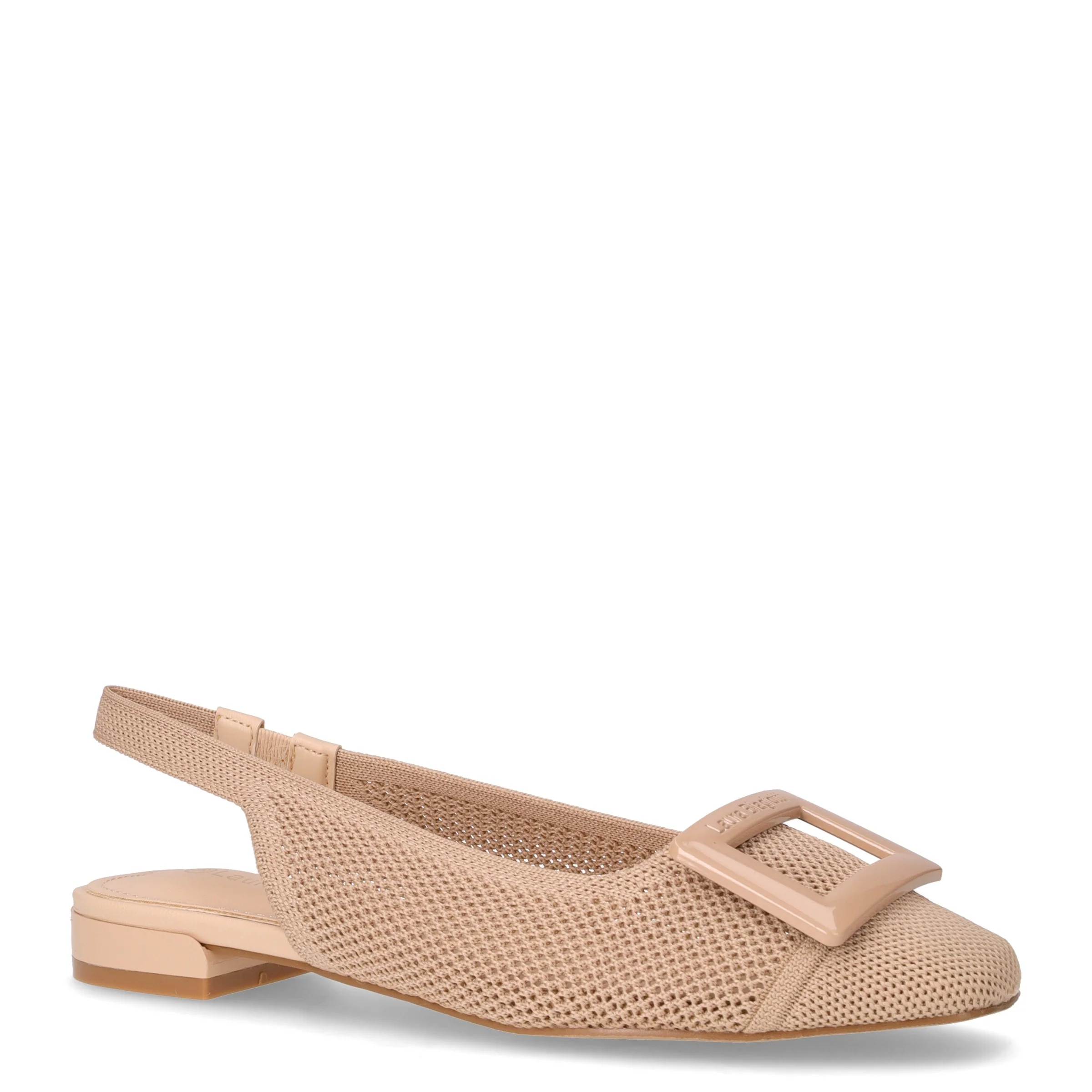 Slingback bassa in tessuto traforato noce - Image 2