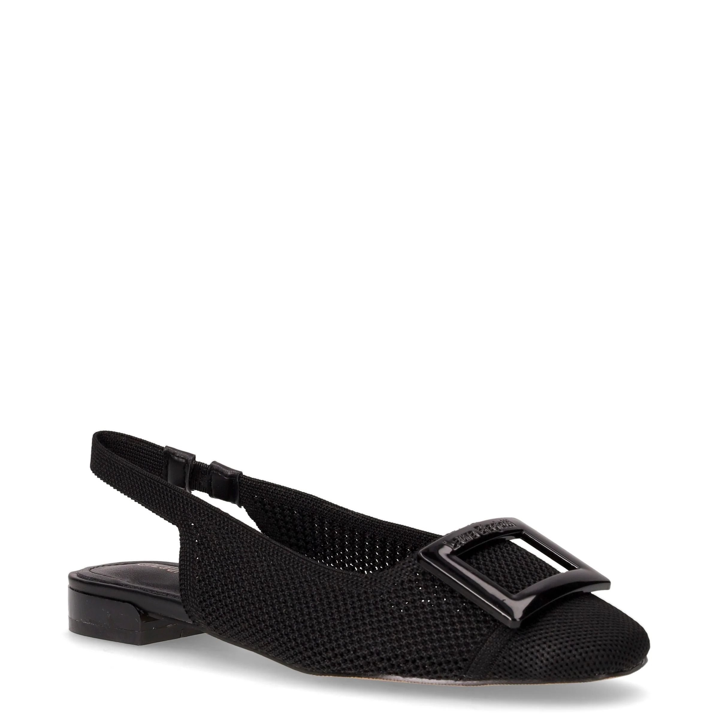 Slingback  bassain tessuto traforato con fibbia nero - Image 2