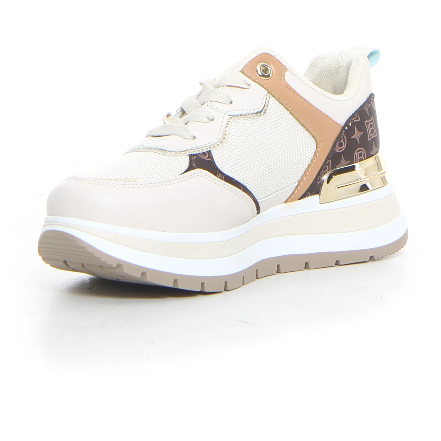 Sneaker con platform ivory brown - Image 3