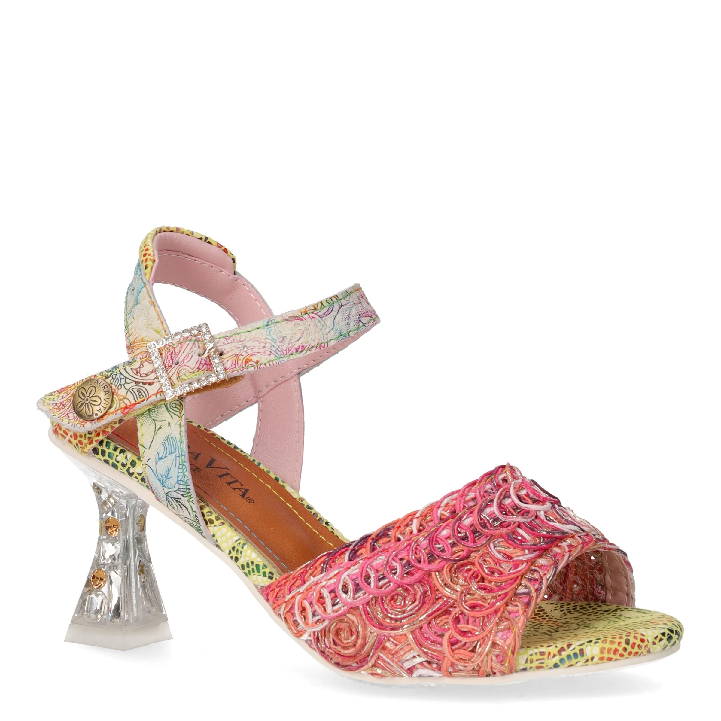 Oliveo sandalo con tacco in pelle rosso - Image 2