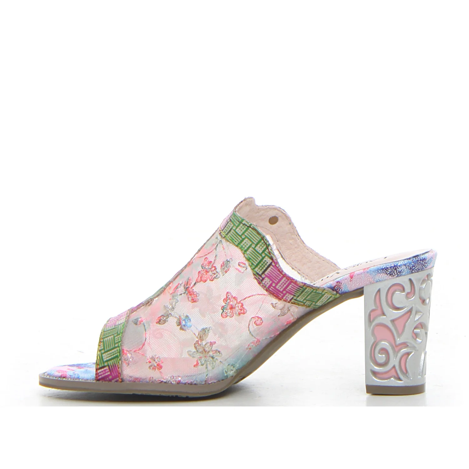 Sabot con tacco cerise - Image 2