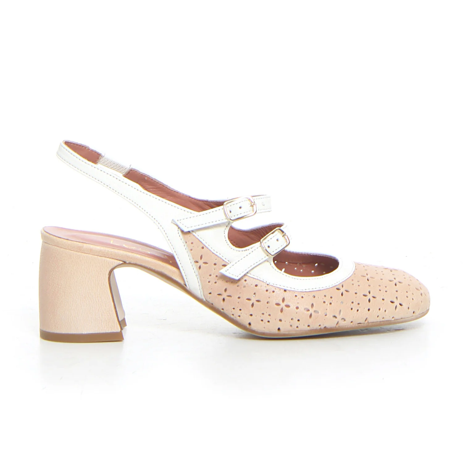 Décolleté slingback corda burro