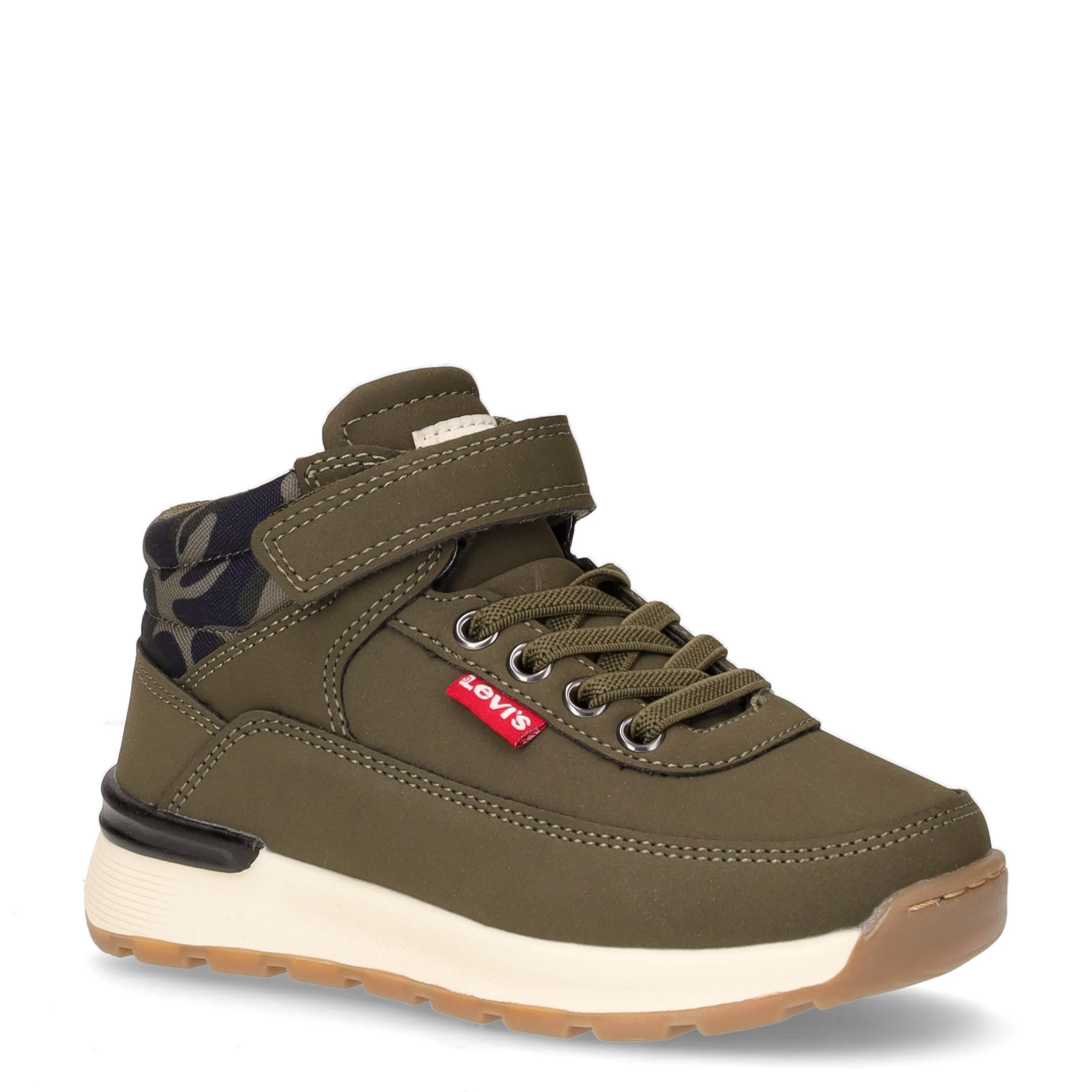 Ascot Mini polacchino sportivo bambino in ecopelle kaki - Image 2