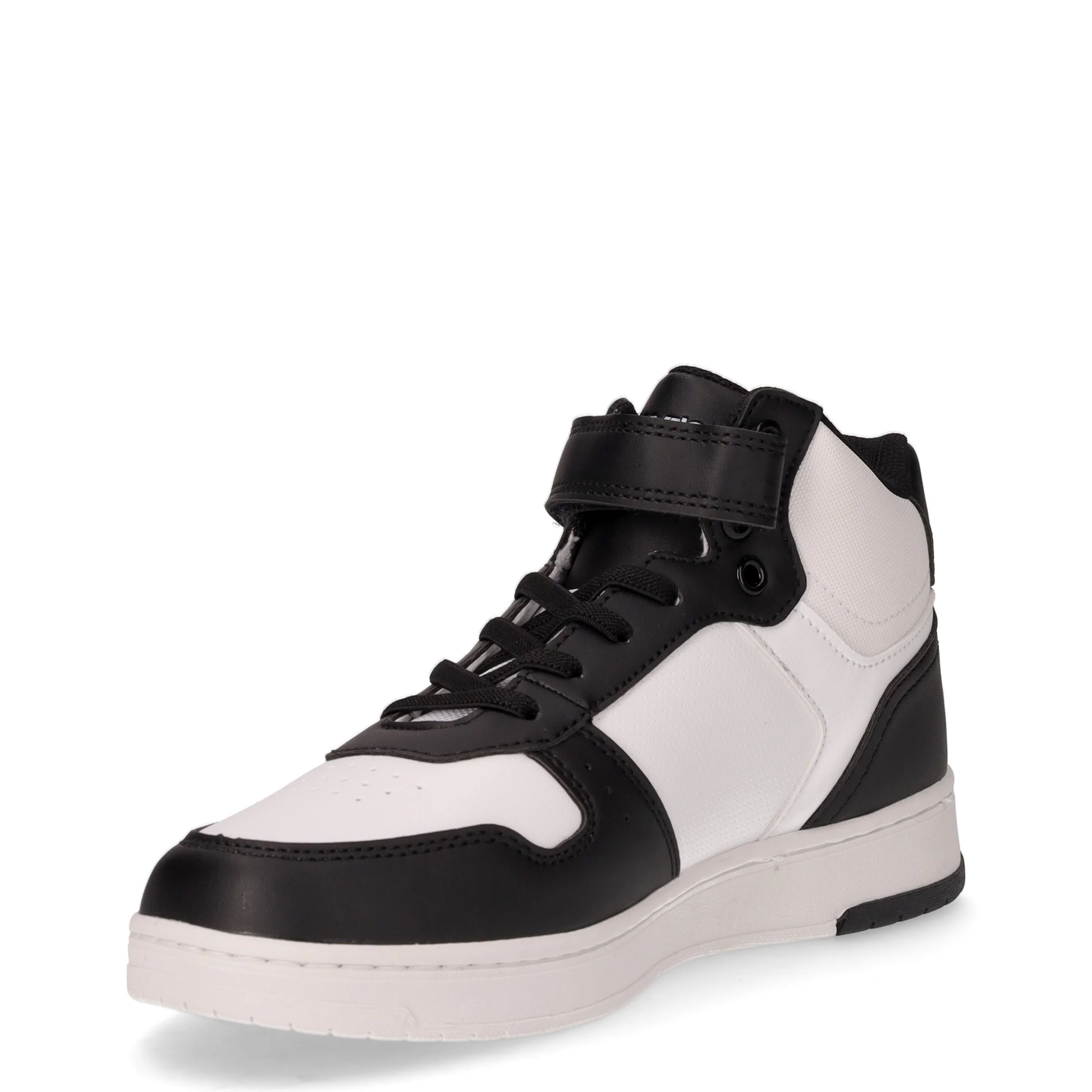 Sneaker mid da bambino in ecopelle nero bianco - Image 3