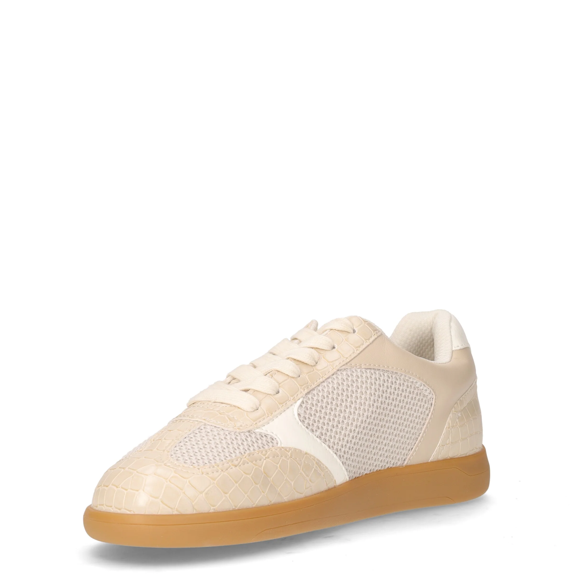 Connor 01 sneaker in ecopelle e tessuto cocco beige - Image 3