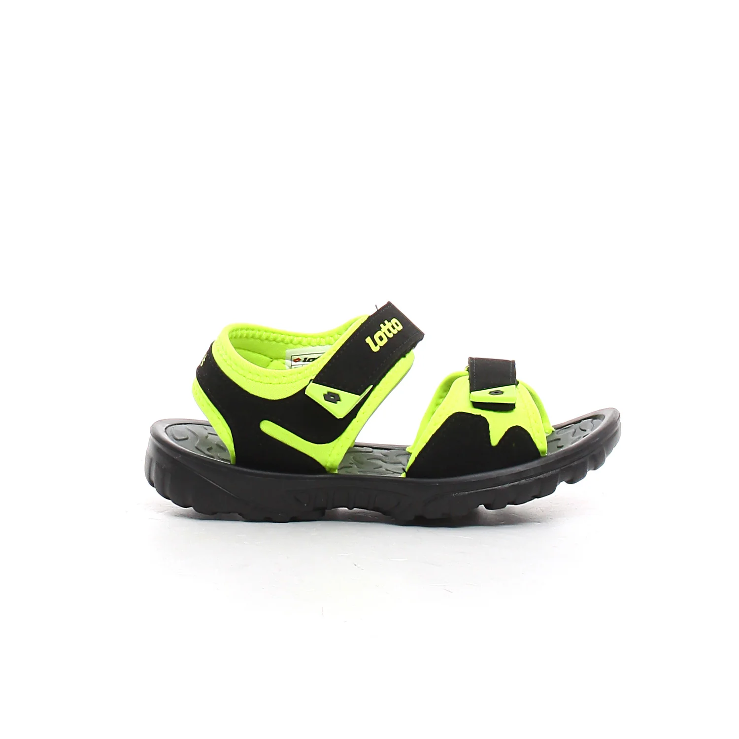 Las Rochas IV sandalo bambino giallo fluo nero