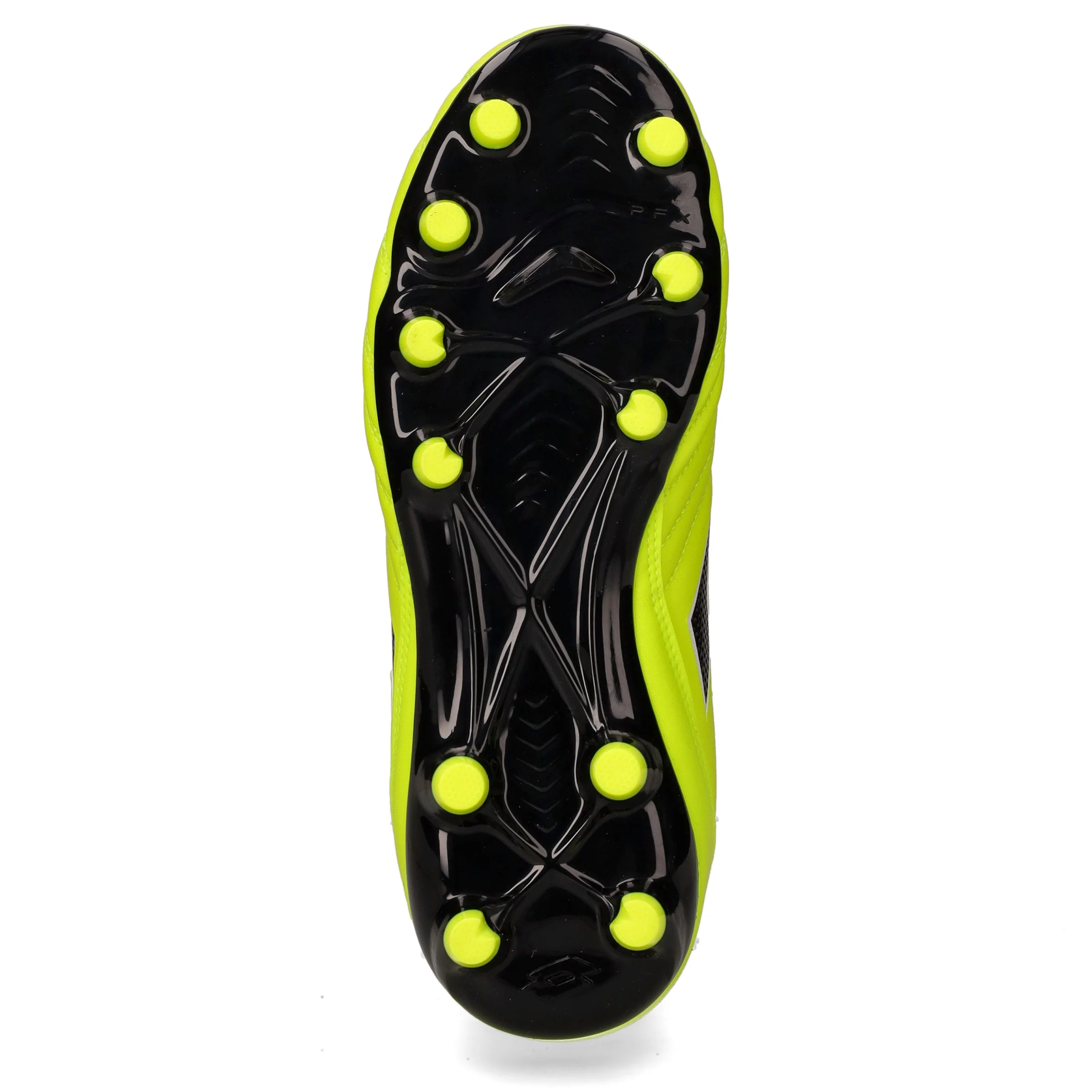 Scarpa da calcio da ragazzo in ecopelle giallo fluo - Image 4