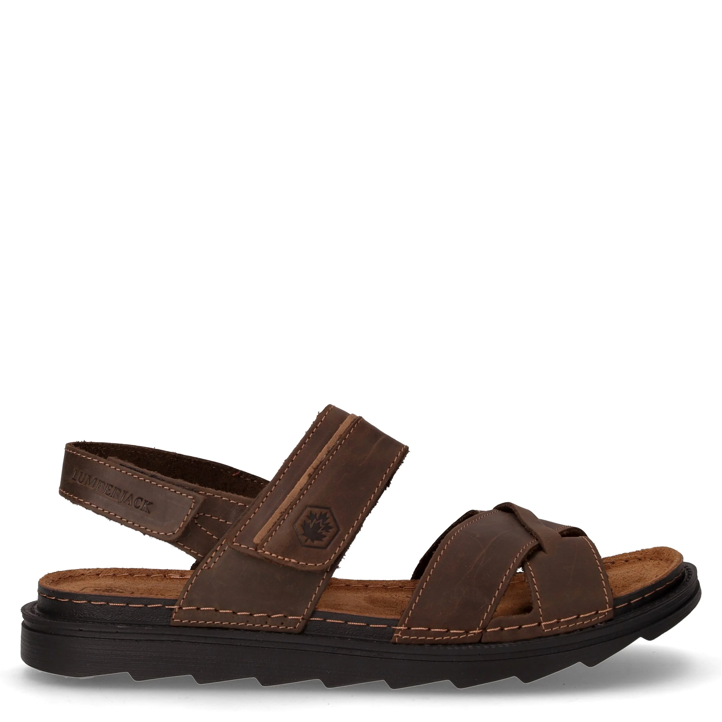 Asher sandalo sportivo in pelle marrone