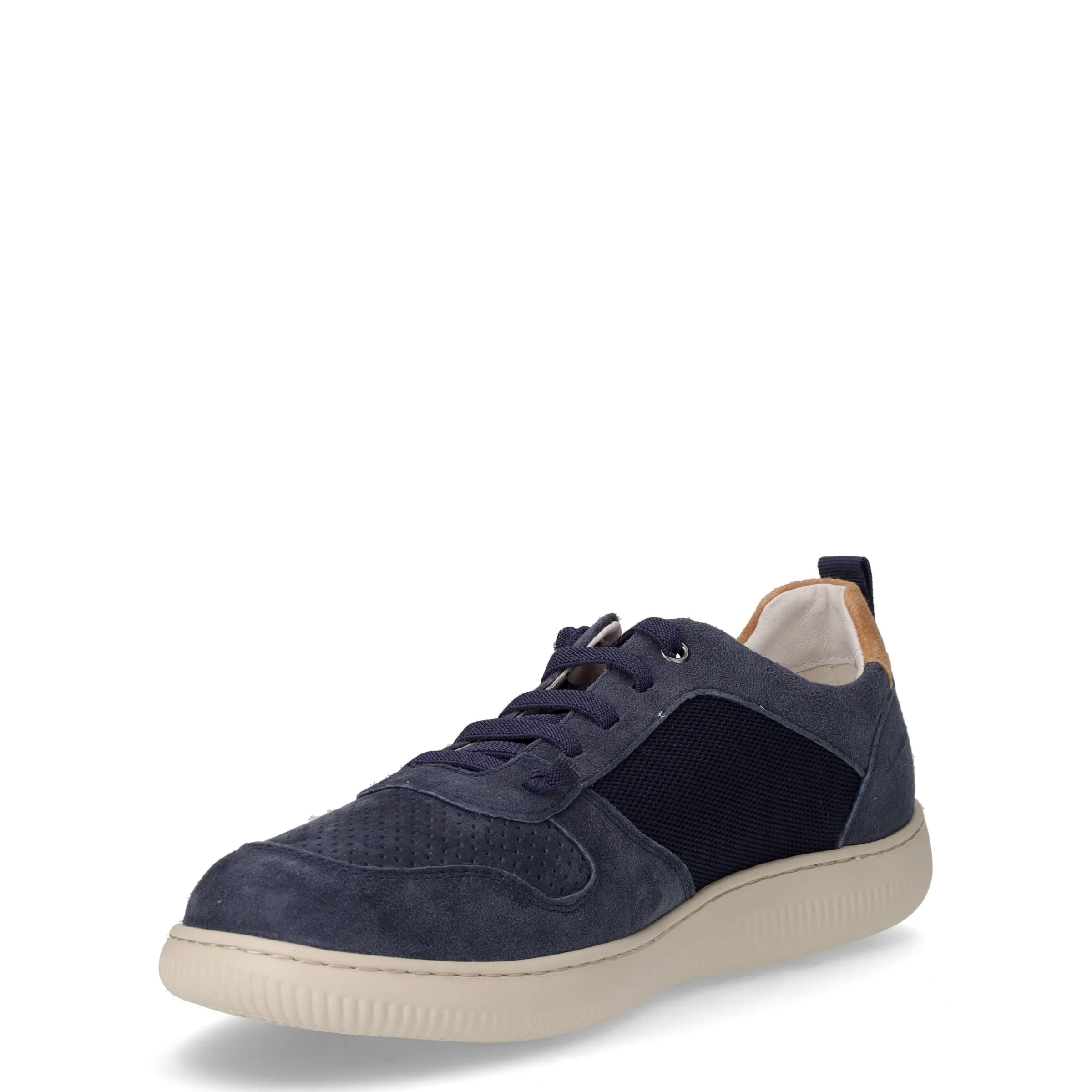 Evo sneaker in pelle e tessuto blu - Image 3