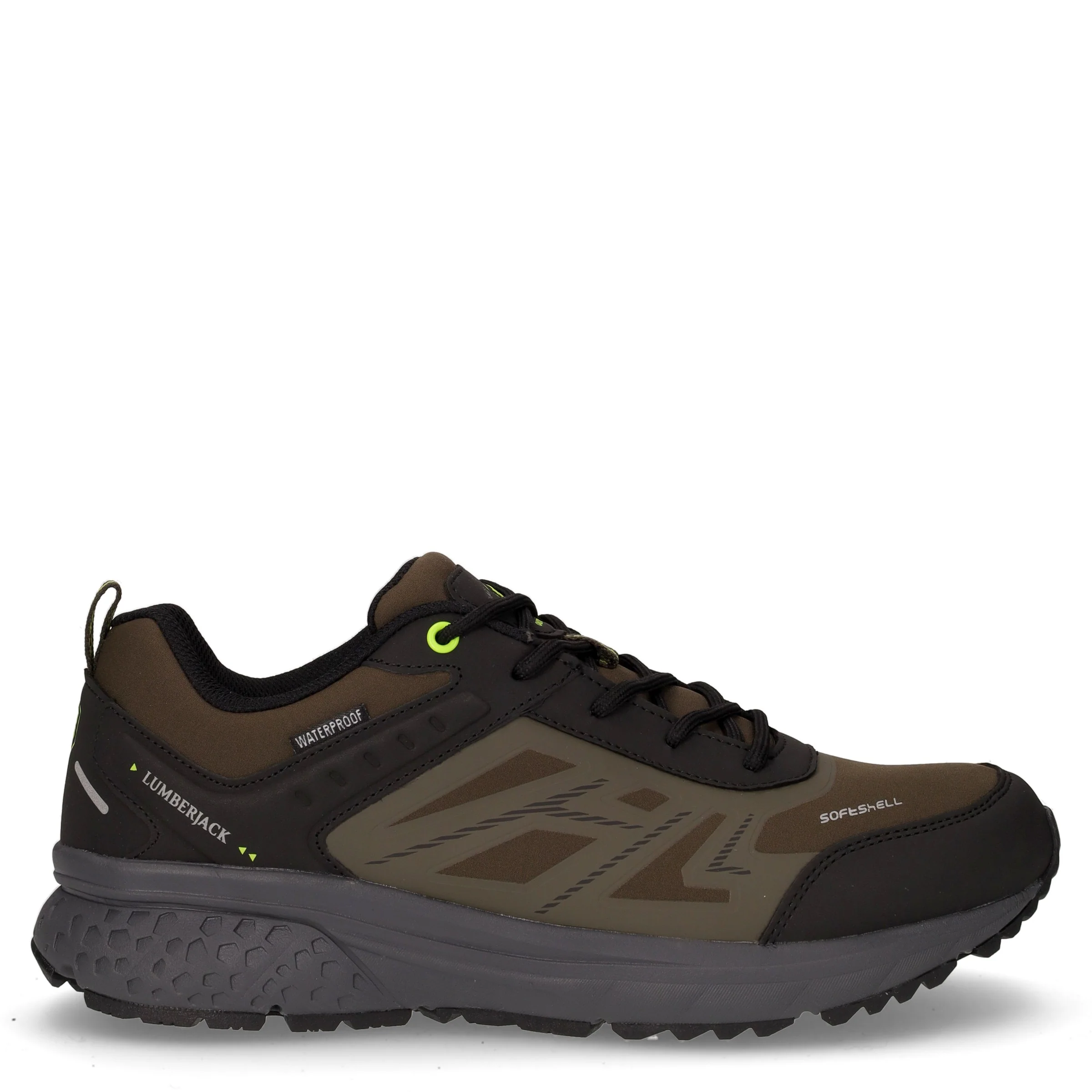 Josep sneaker outdoor in tessuto ed ecopelle kaki nero