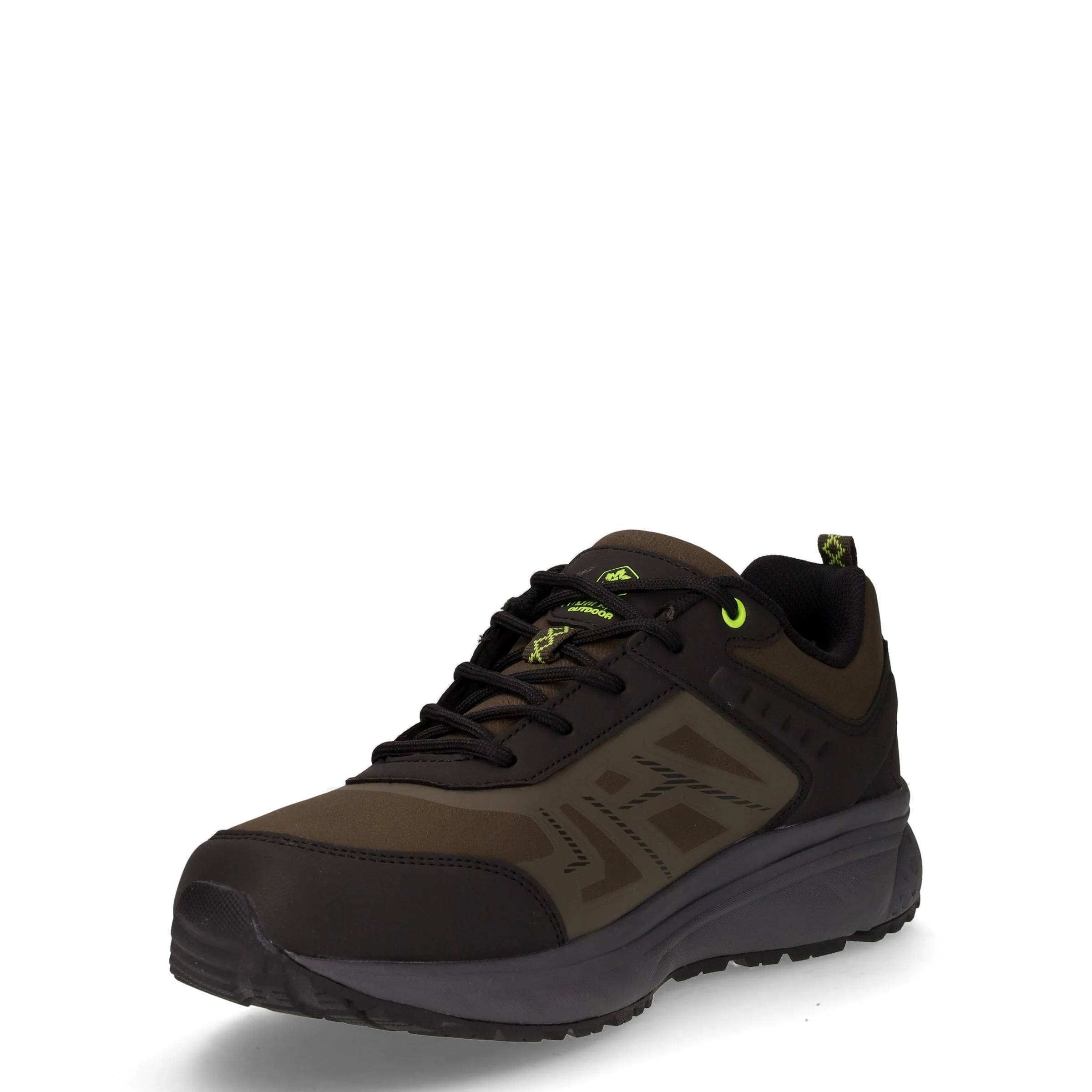 Josep sneaker outdoor in tessuto ed ecopelle kaki nero - Image 3