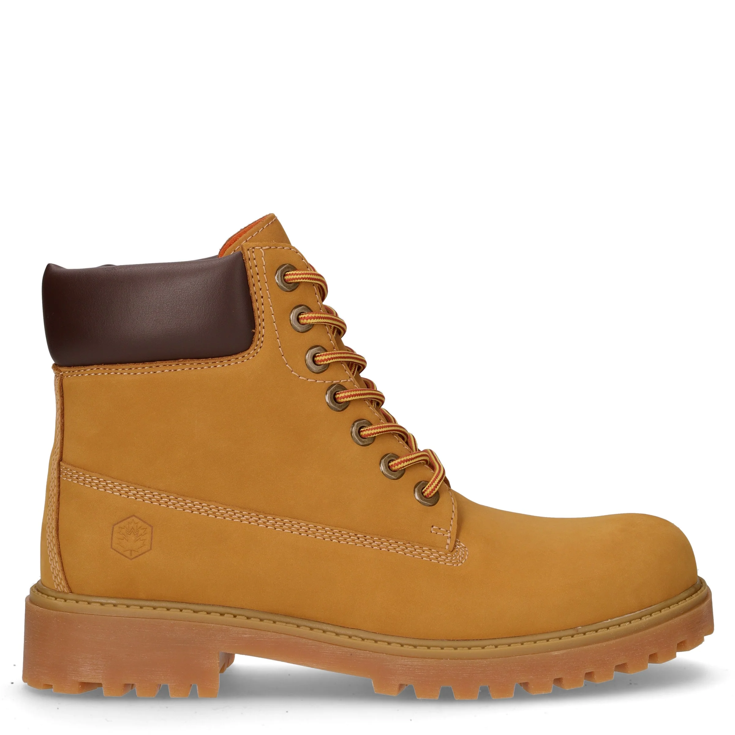 River 2 polacchino sportivo in pelle ed ecopelle giallo marrone