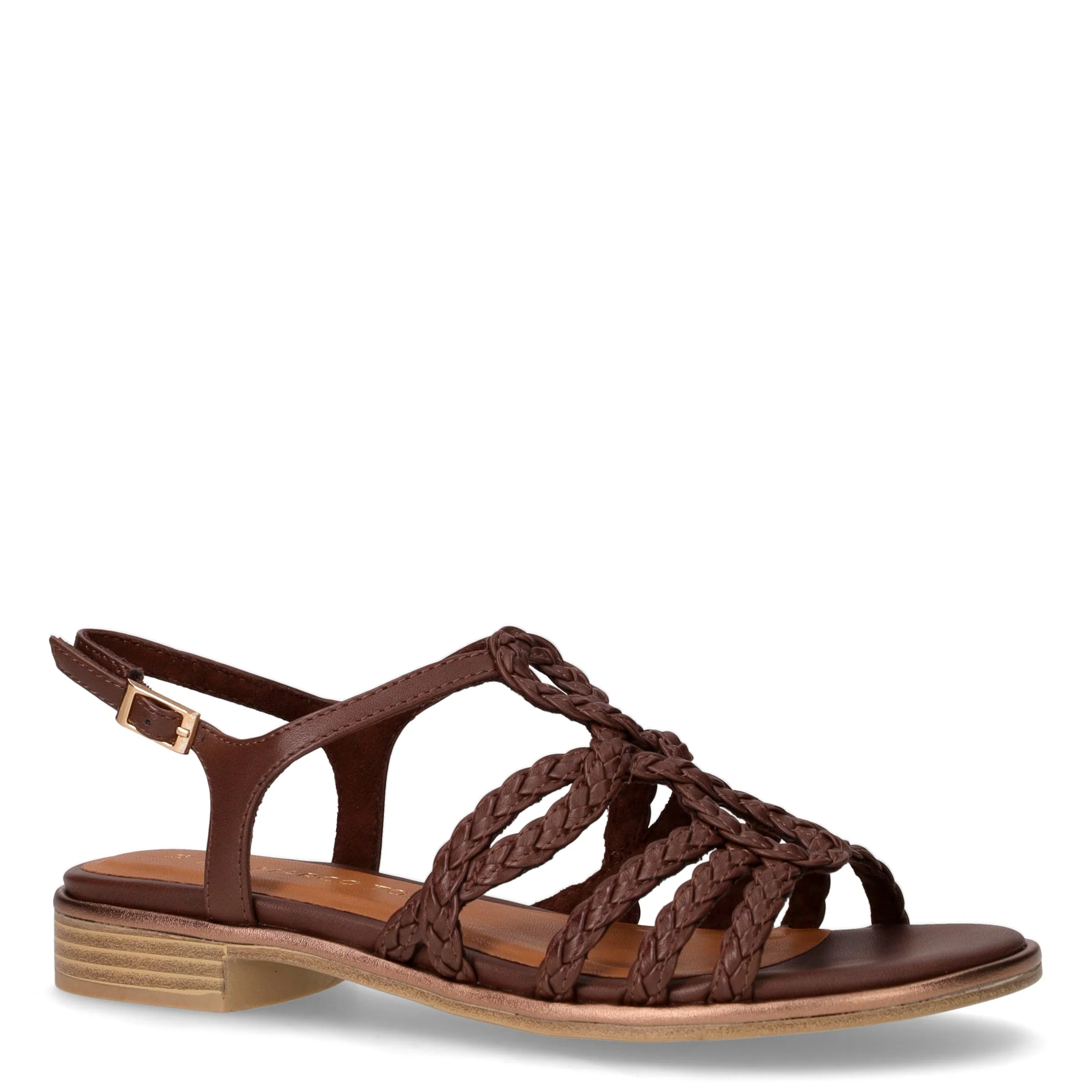 Sandalo basso in ecopelle mocca - Image 2