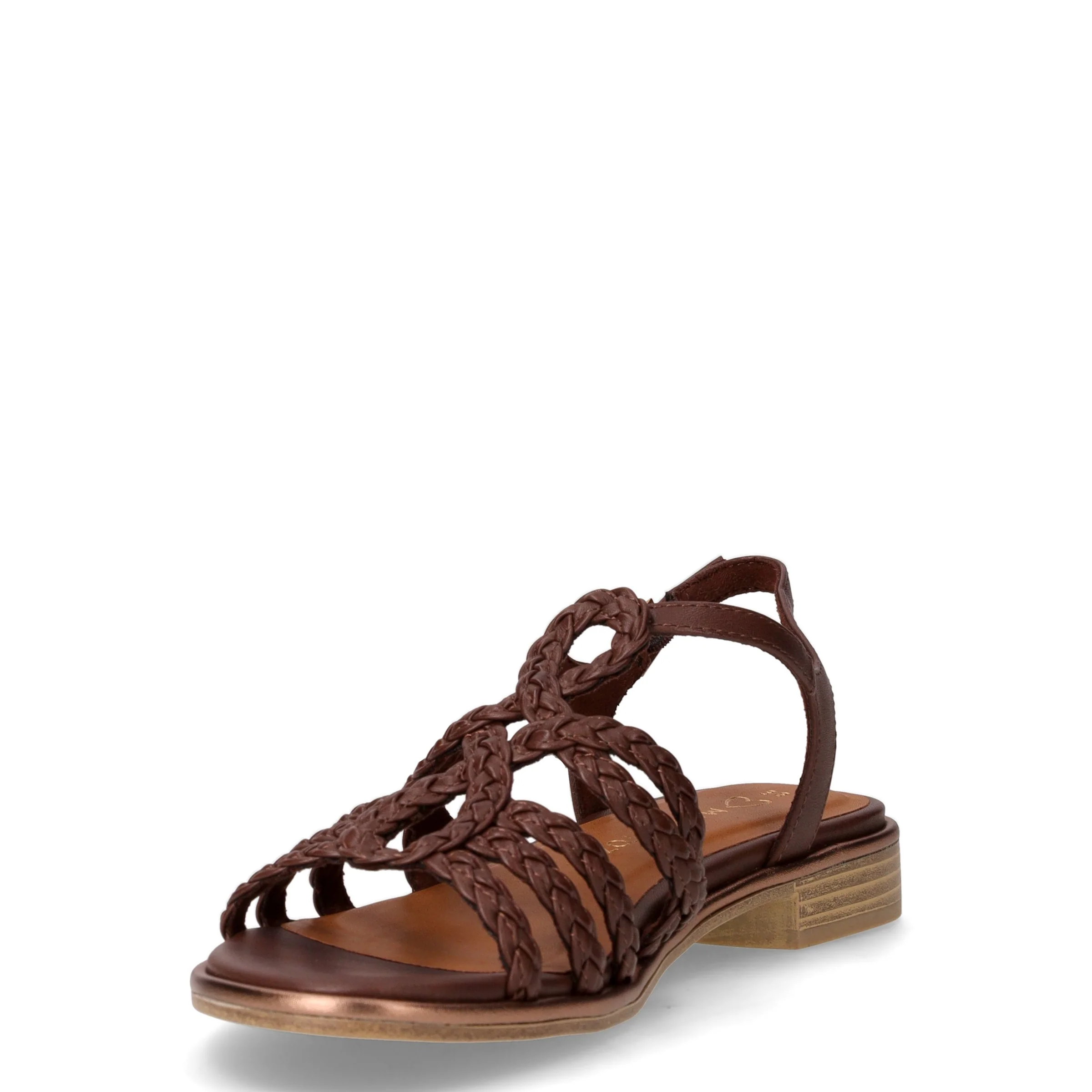Sandalo basso in ecopelle mocca - Image 3