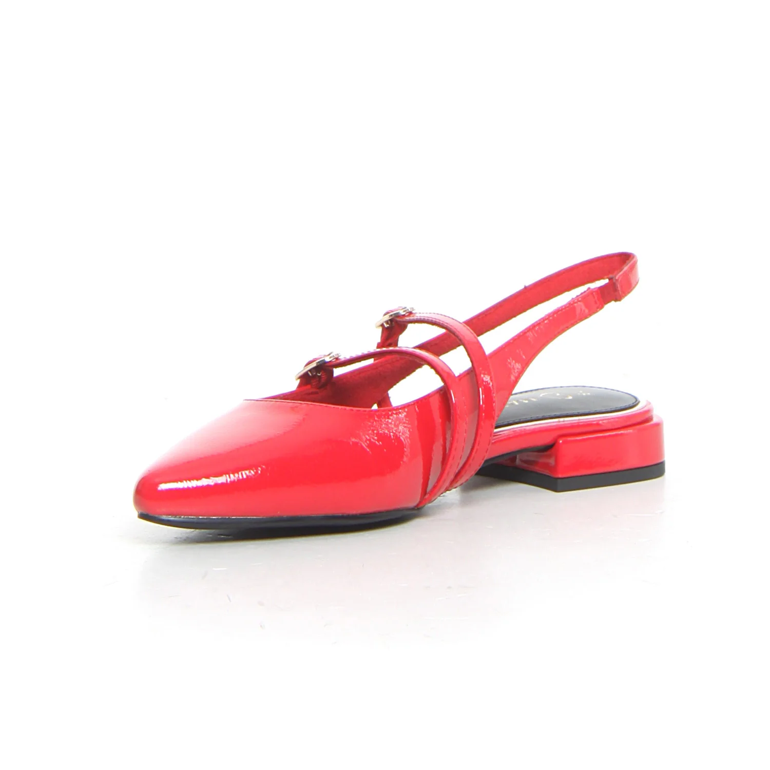 Sandalo slingback a punta red patent - Image 3