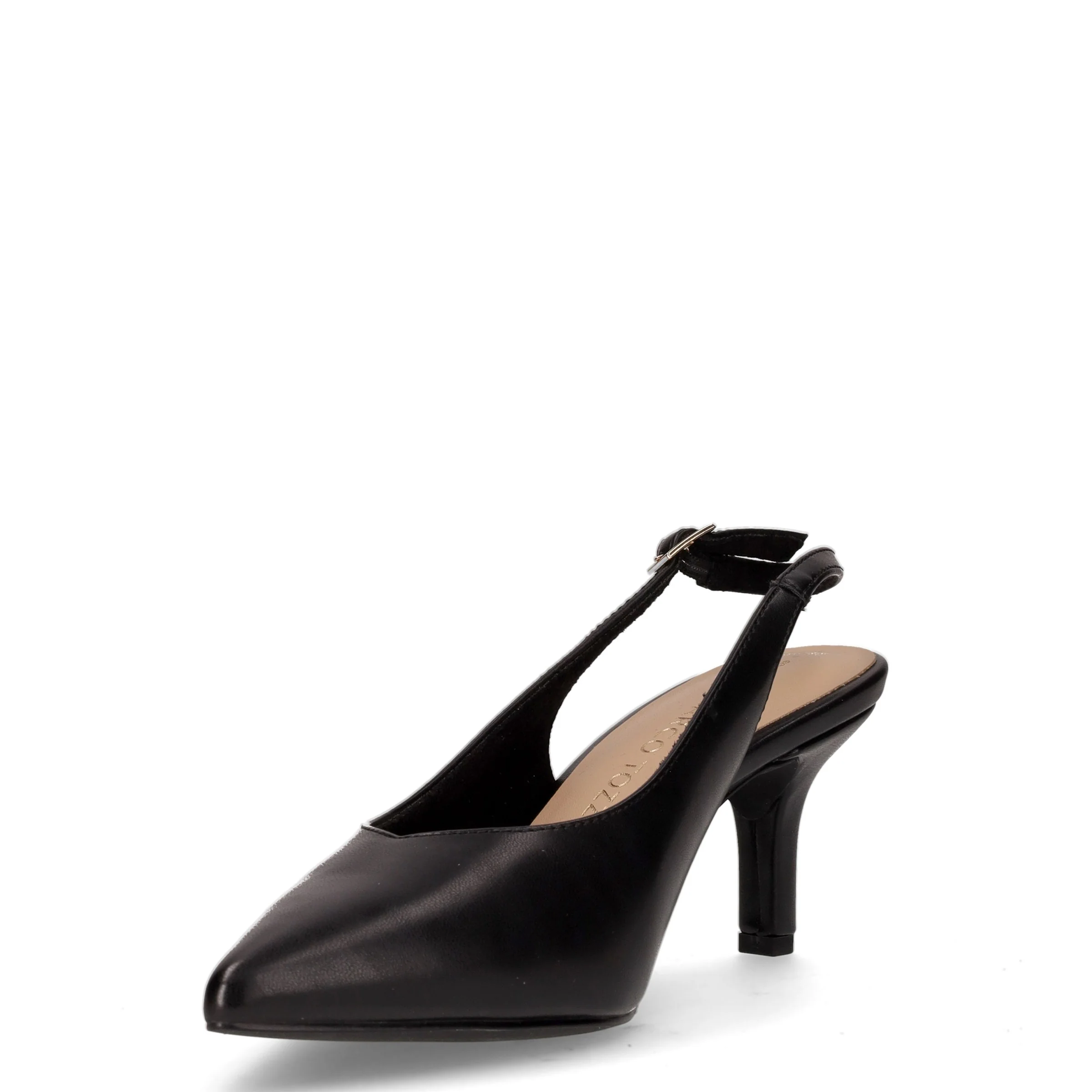 Slingback in ecopelle con tacco nero - Image 3