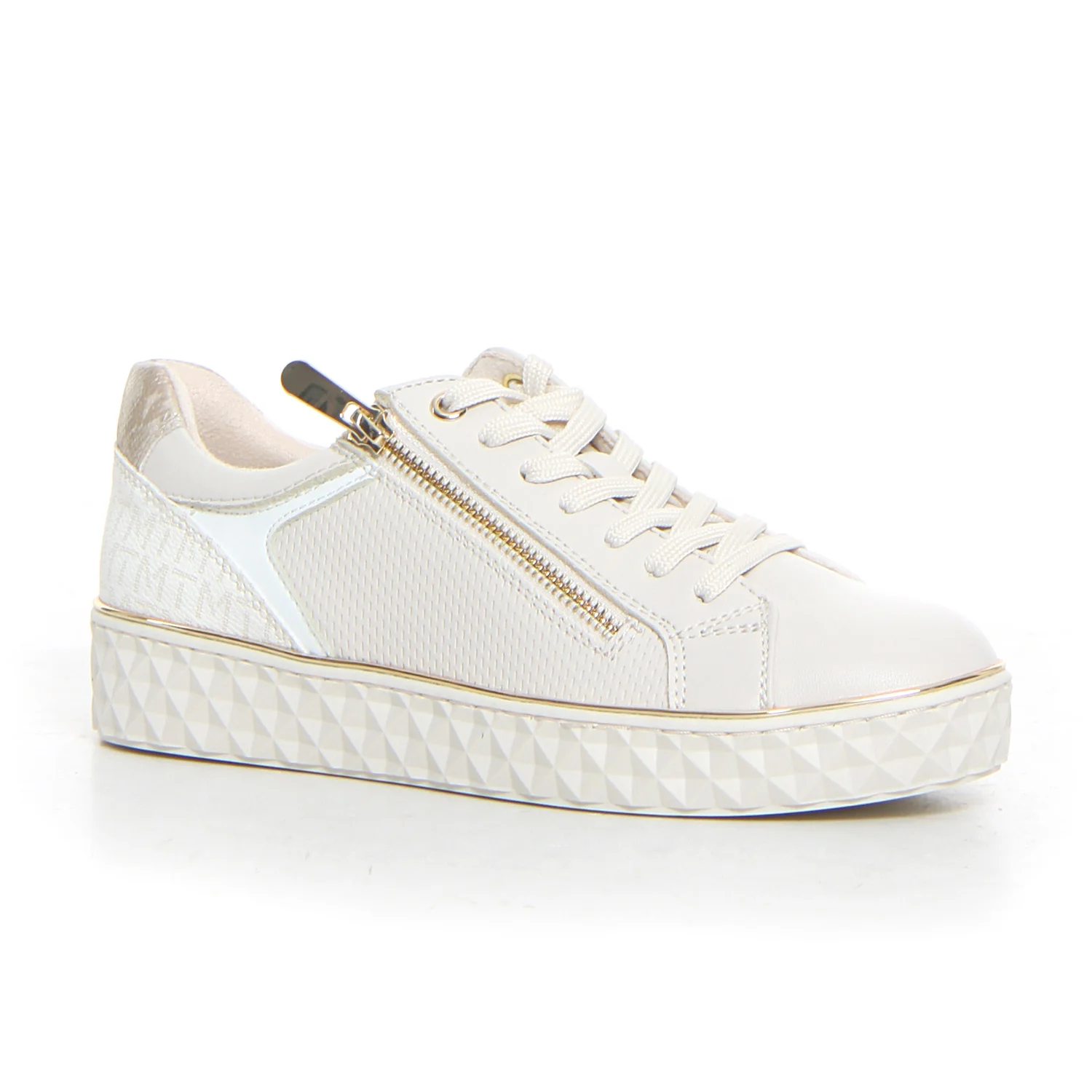 Sneaker in ecopelle crema - Image 2