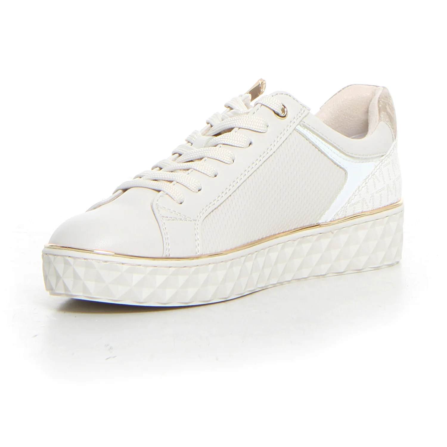 Sneaker in ecopelle crema - Image 3