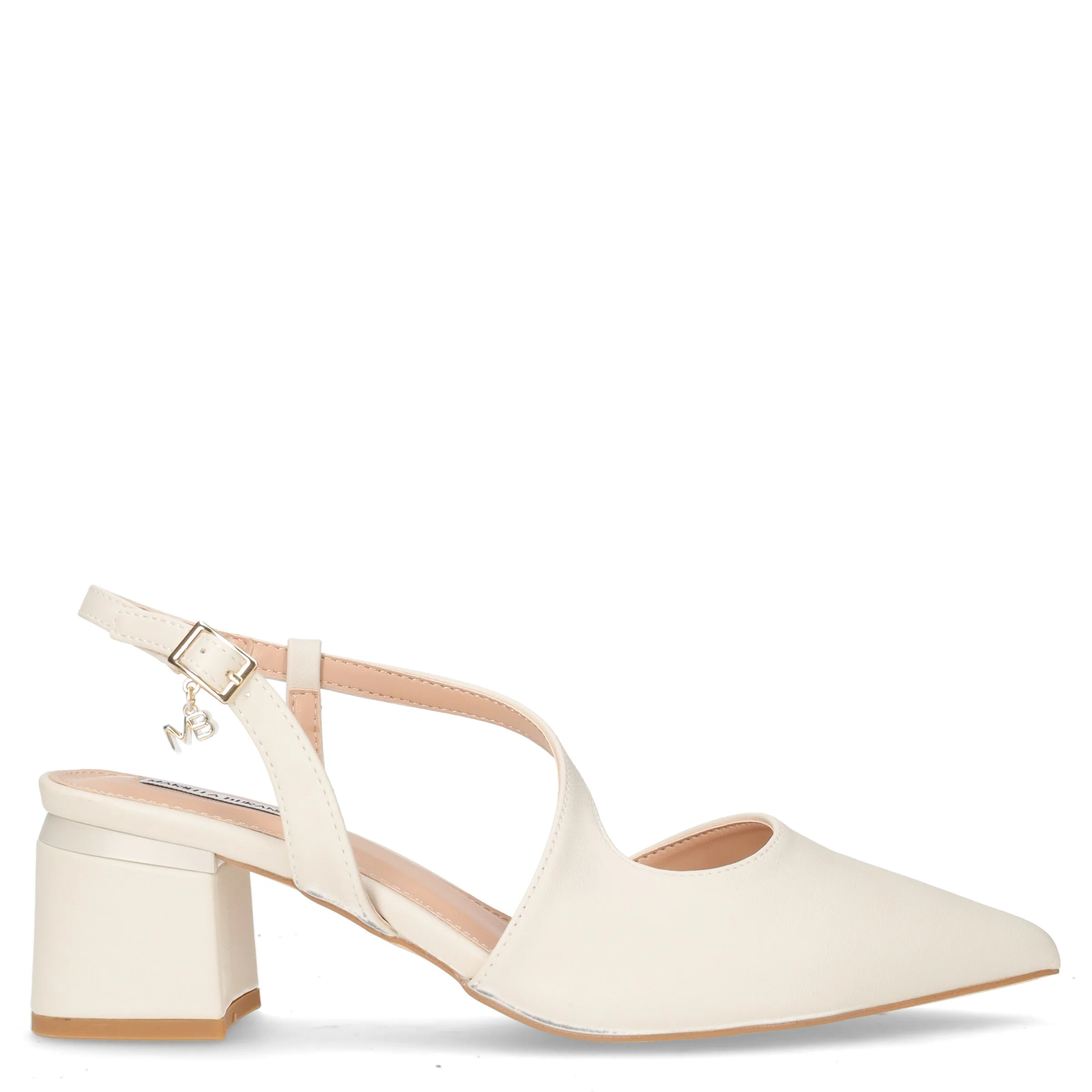 Slingback con tacco burro