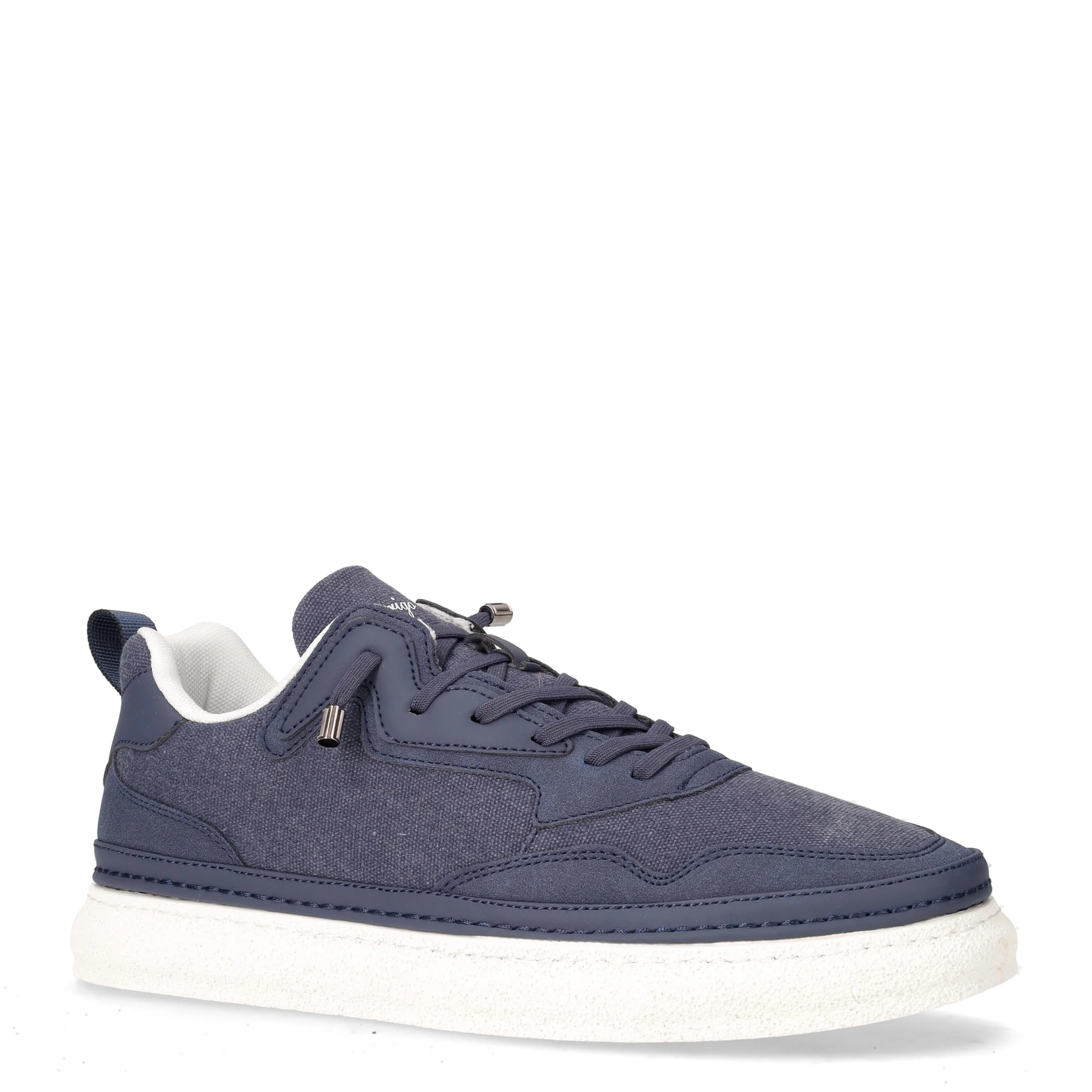 Sneaker in tessuto ed ecopelle blu - Image 2