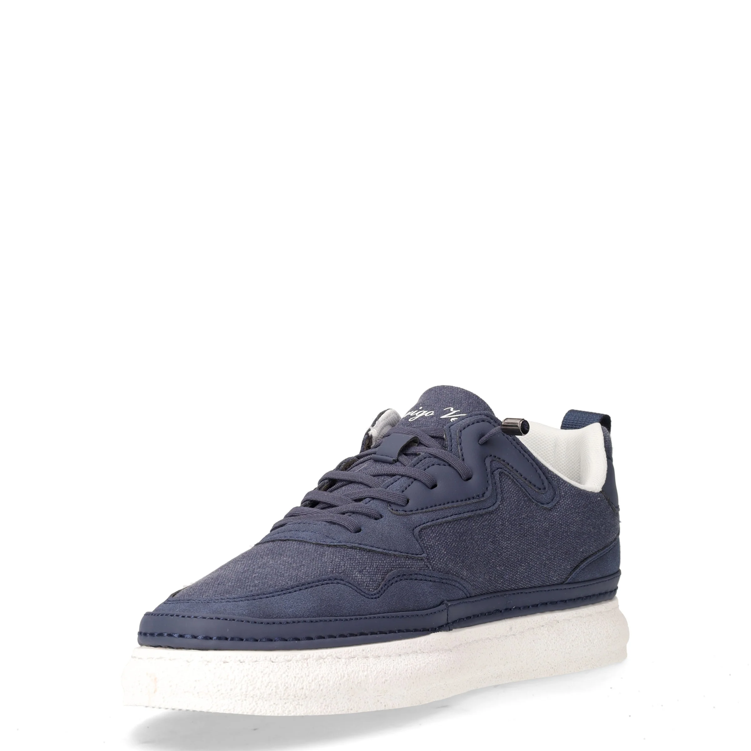 Sneaker in tessuto ed ecopelle blu - Image 3