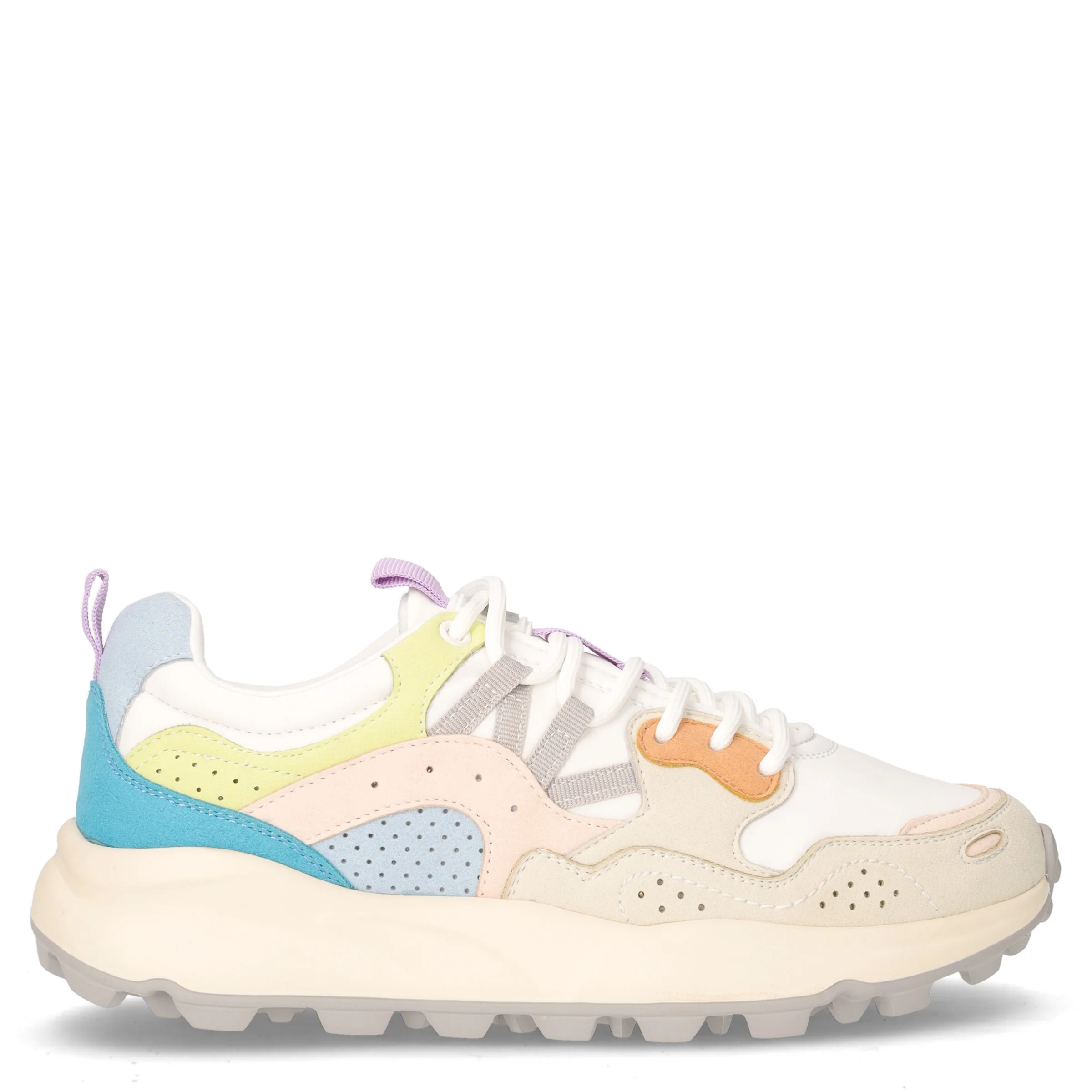 Sneaker in ecopelle beige verde