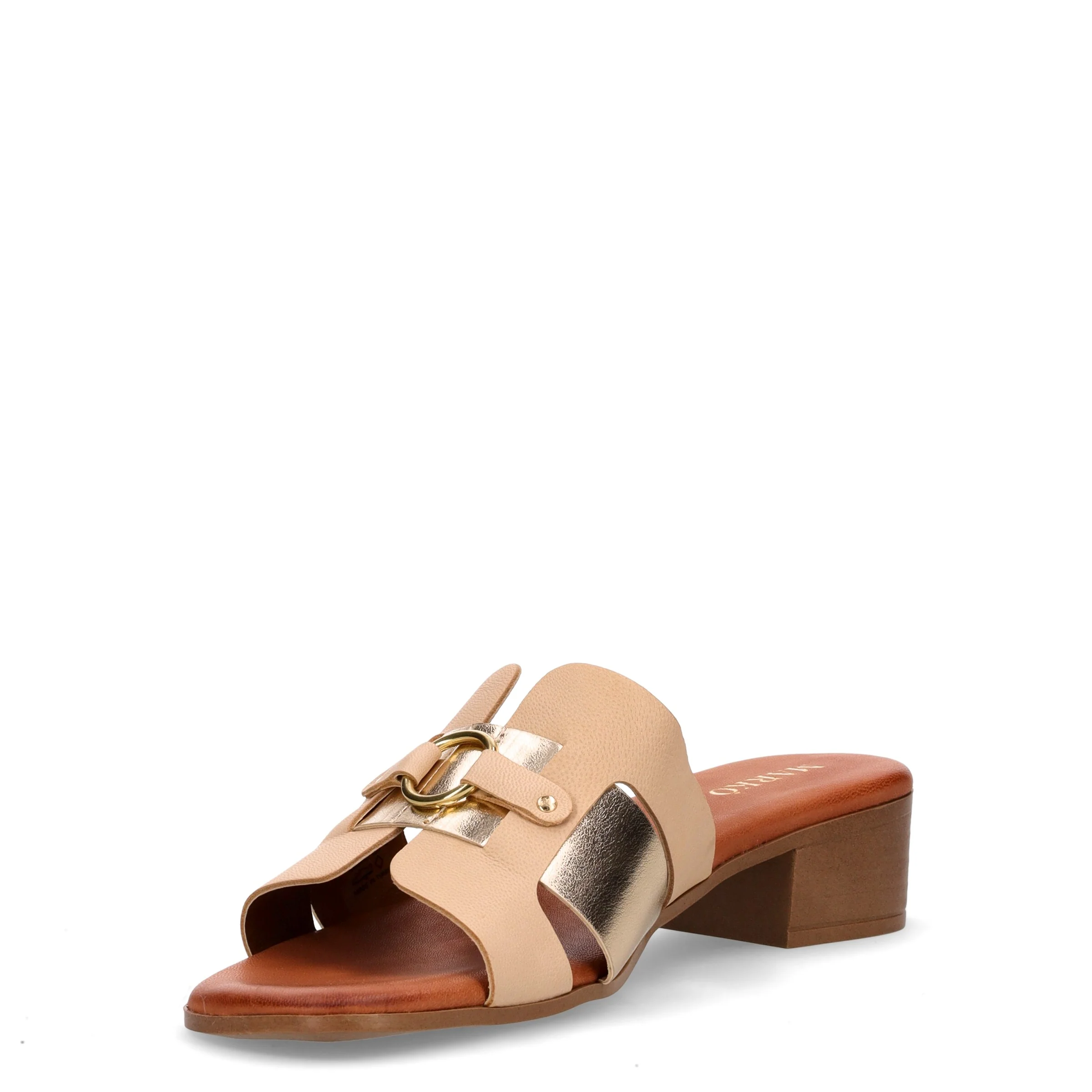 Ciabatta con tacco beige platino - Image 3