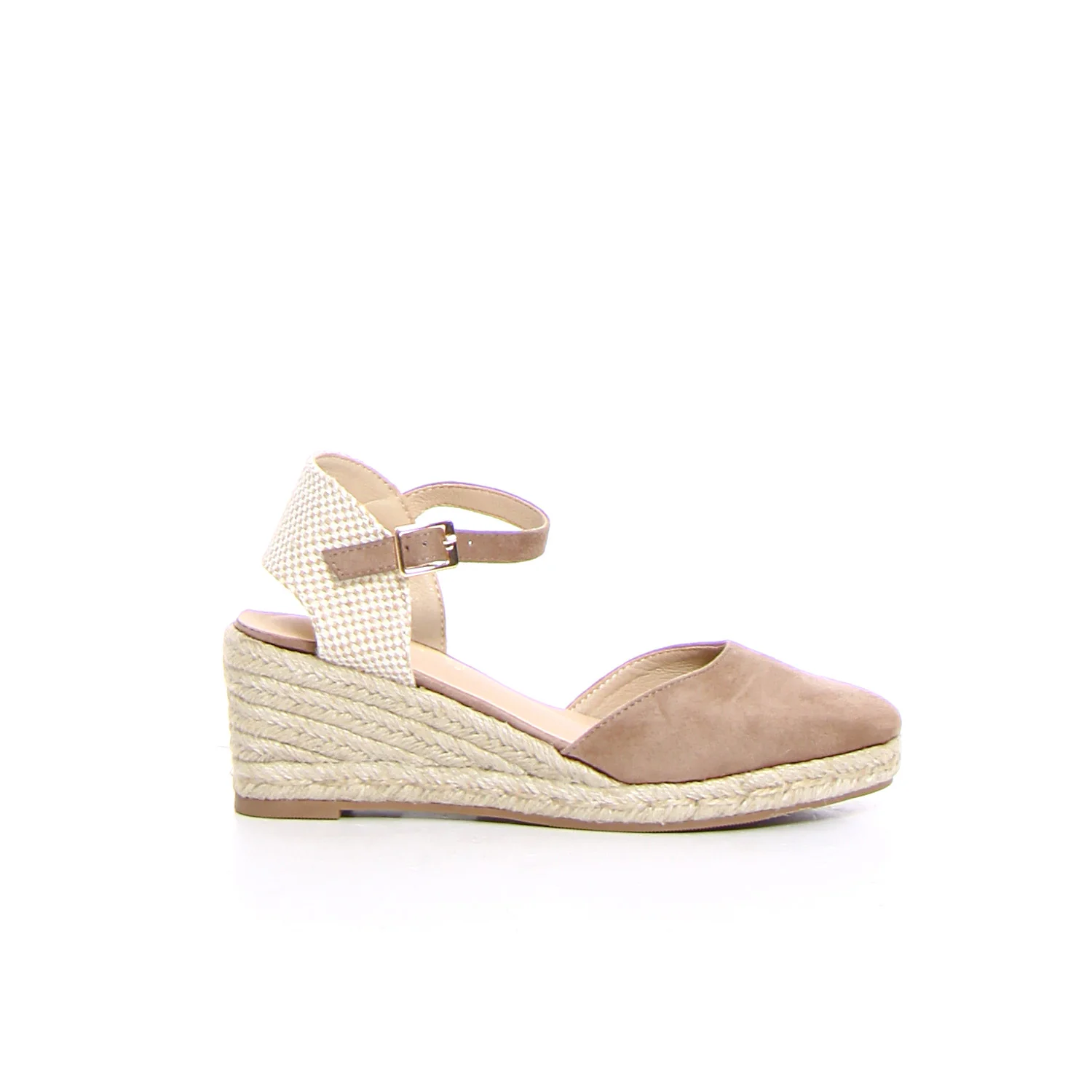 Sandalo con zeppa taupe