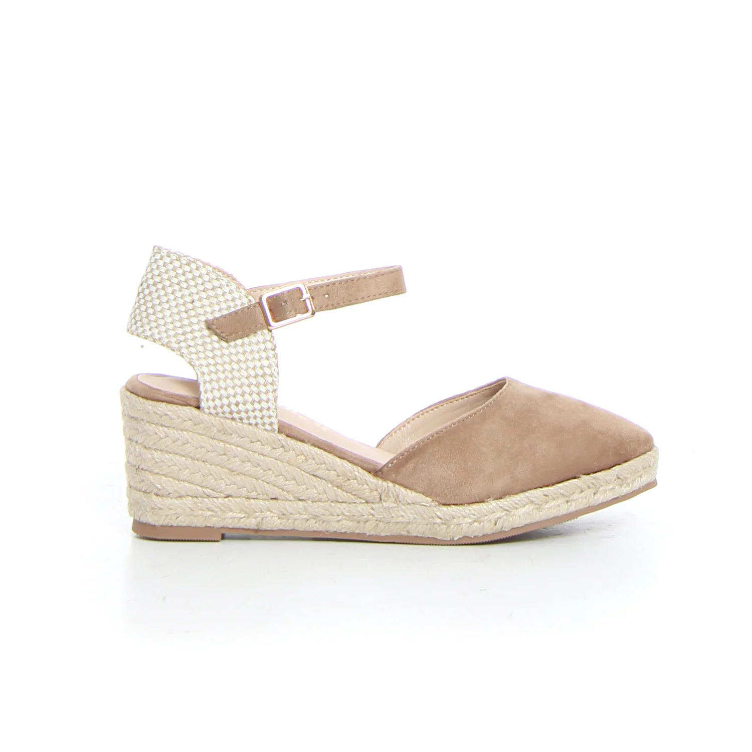 Sandalo con zeppa taupe