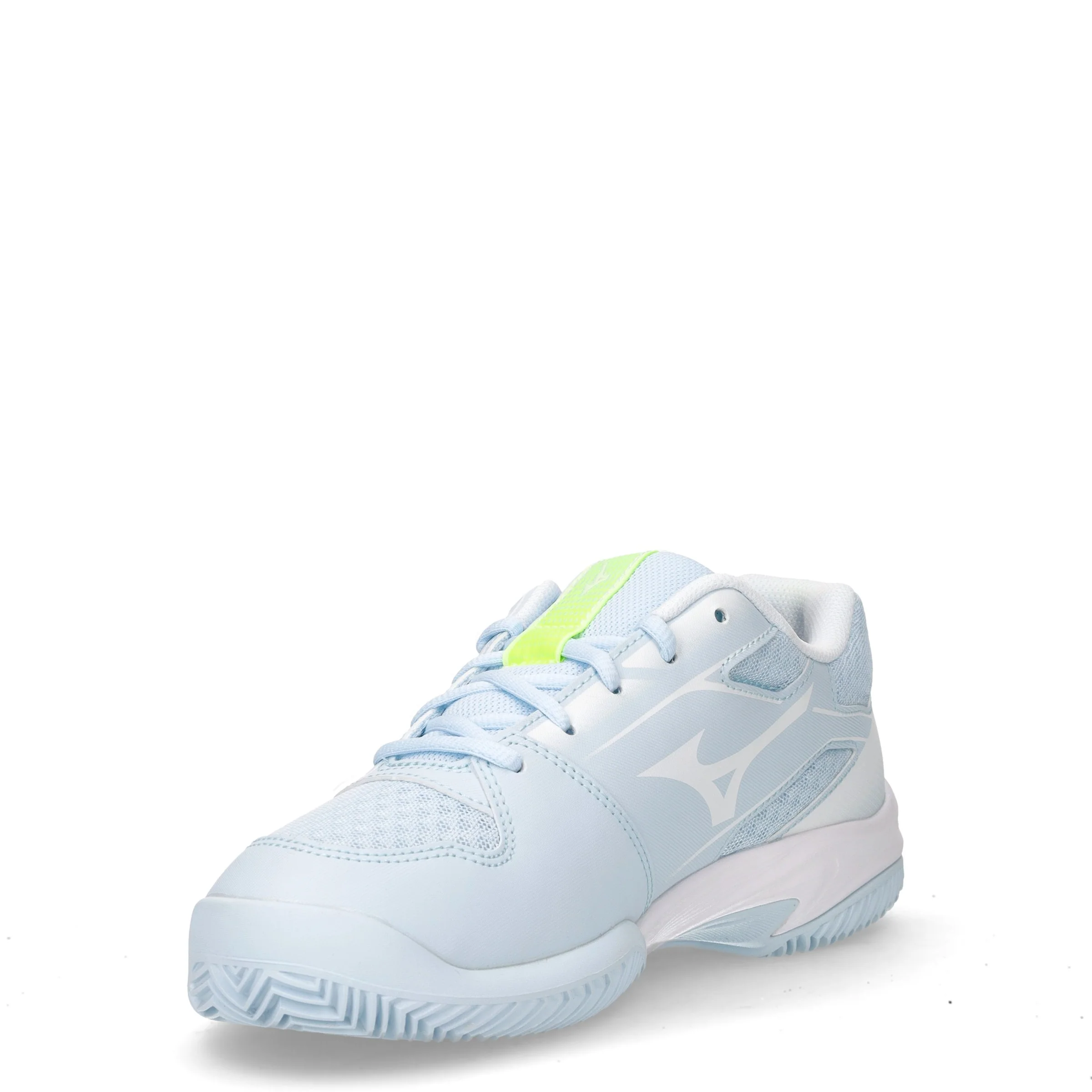 Break Shot 5 scarpa da tennis in ecopelle e tessuto azzurro giallo fluo - Image 3