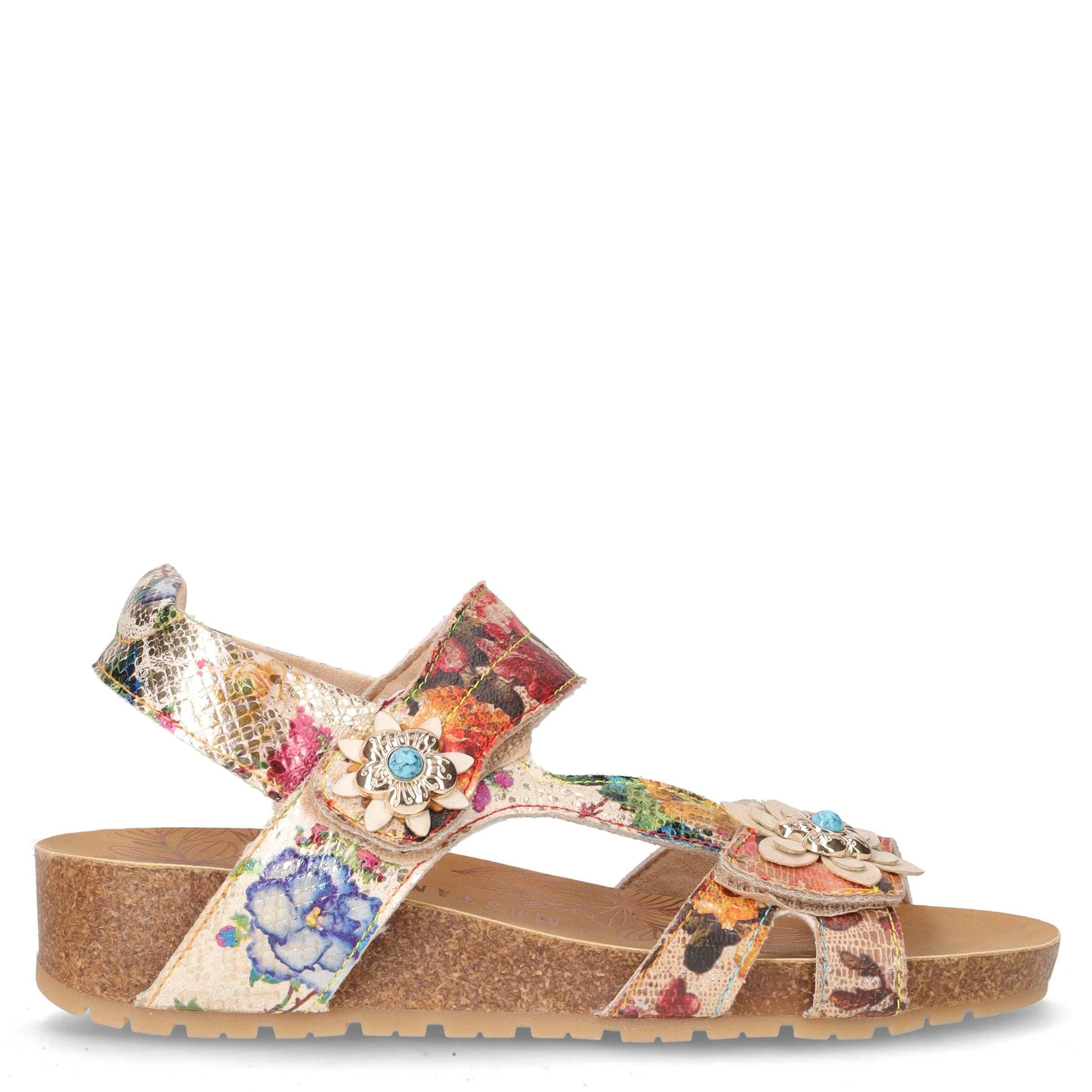 Sandalo in ecopelle beige