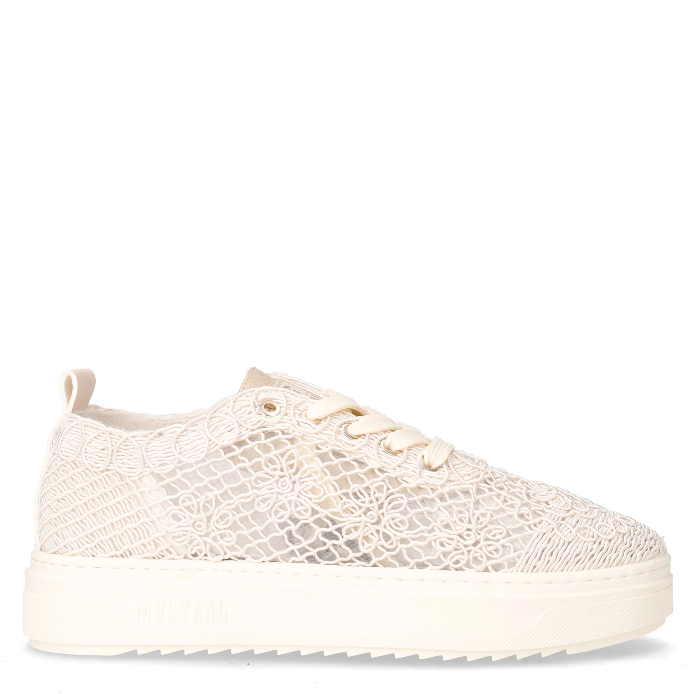 Sneaker in tessuto bianco marmo