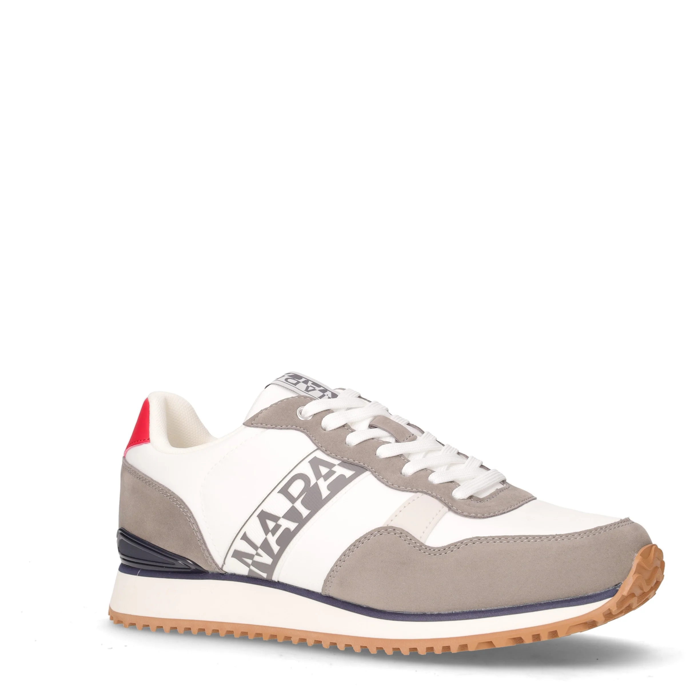 Sneaker in ecopelle e tessuto bianco grigio navy - Image 2