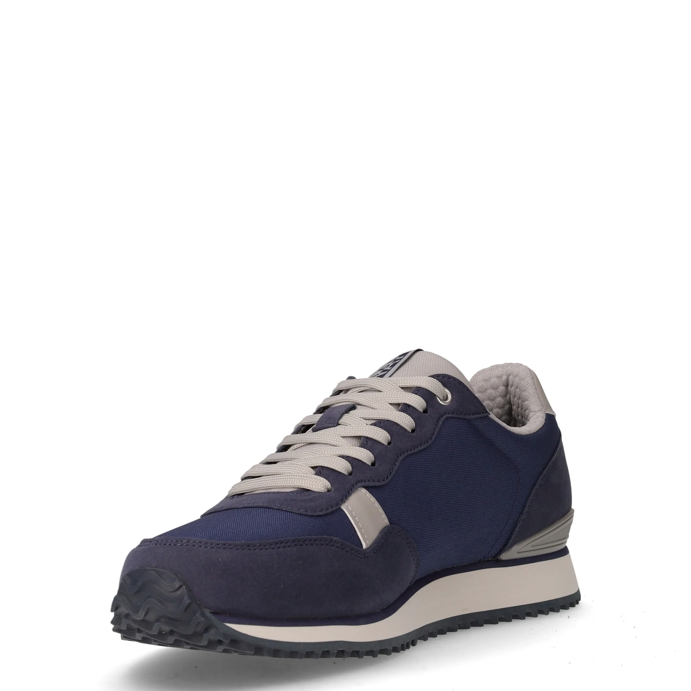 Sneaker in ecopelle e tessuto blu marino - Image 3