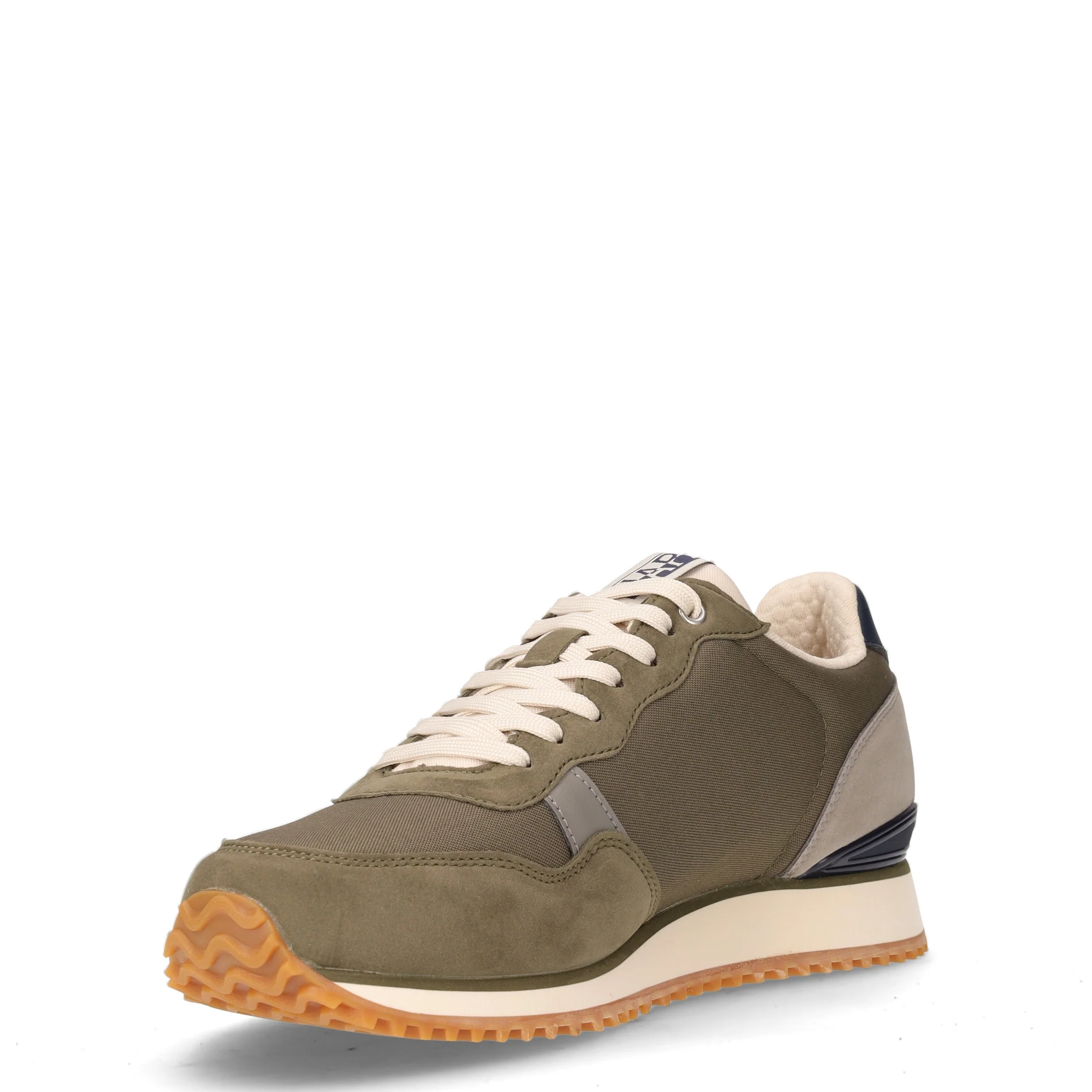 Sneaker in ecopelle e tessuto verde blu - Image 3